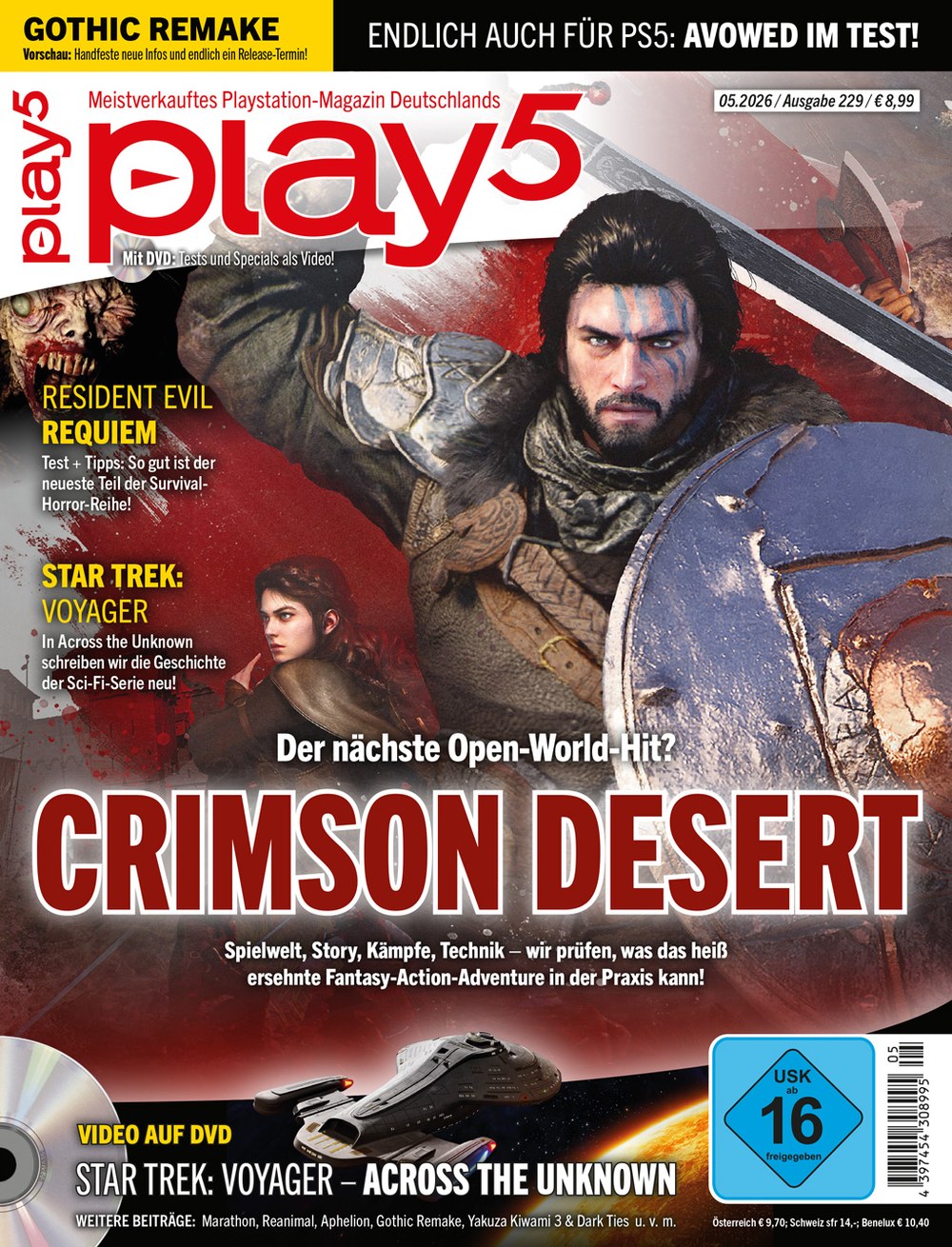 Play5 Magazin Deutschland 2026-05 Crimson Desert Resident Evil Star Trek: Voyager