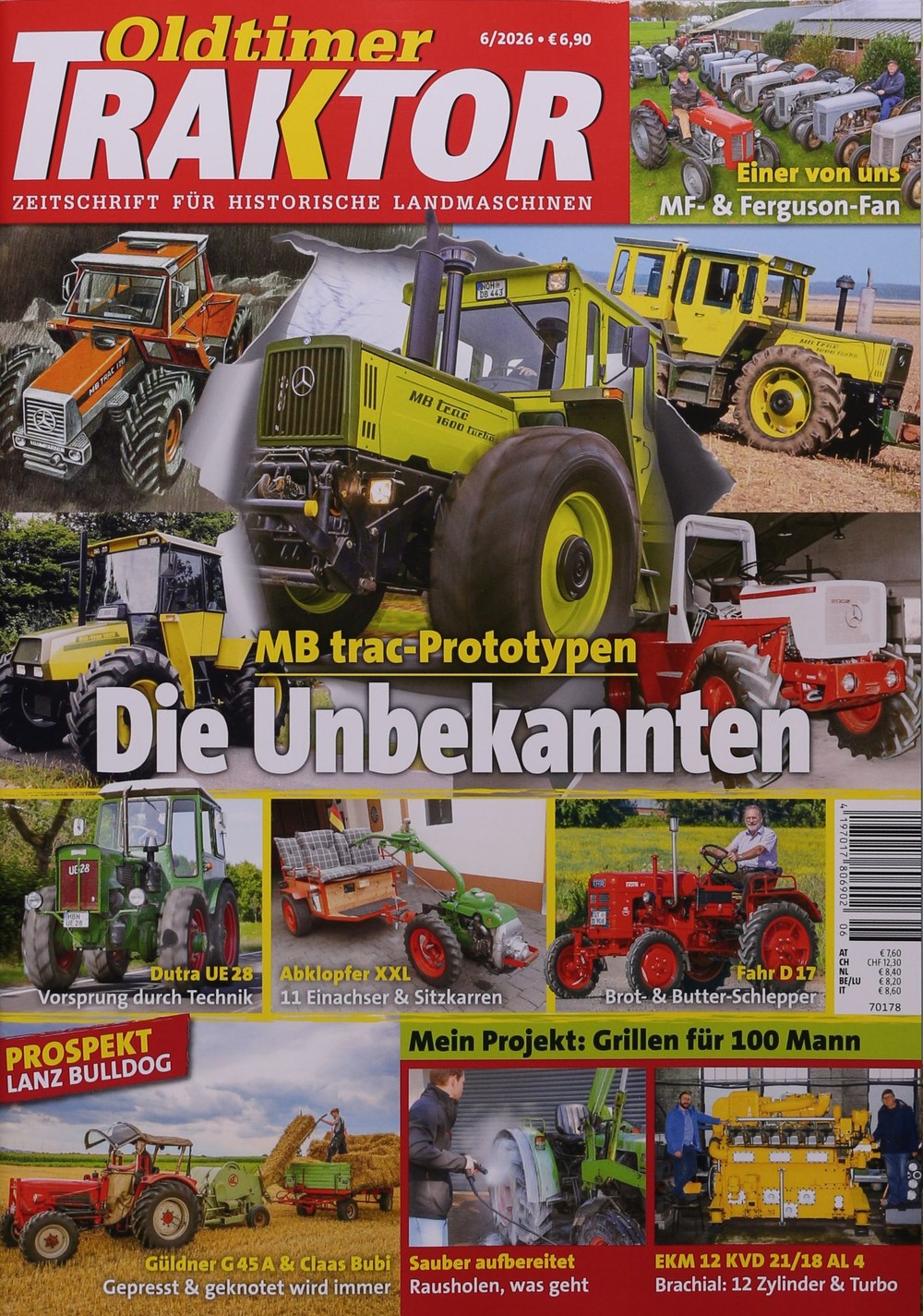 Oldtimer Traktor Magazin Deutschland 2026-06 Vintage-Traktoren MB Trac Prototypen Historische Landwirtschaftliche Maschinen