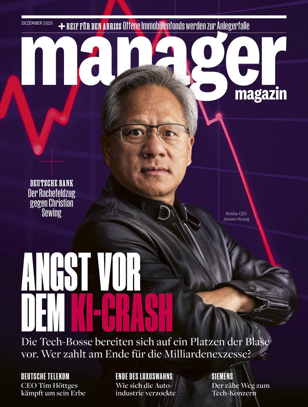 Manager Magazin Deutschland 2025-12 Jensen Huang Christian Sewing Tim Höttges