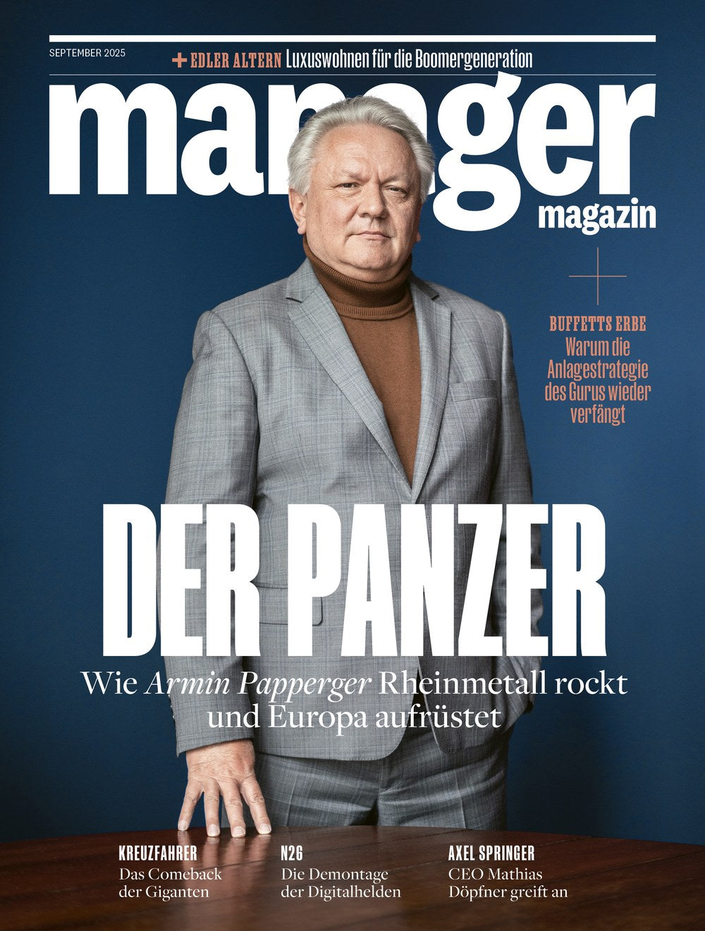 Manager Magazin Deutschland 2025-09 Armin Papperger Mathias Döpfner Warren Buffett Rheinmetall N26