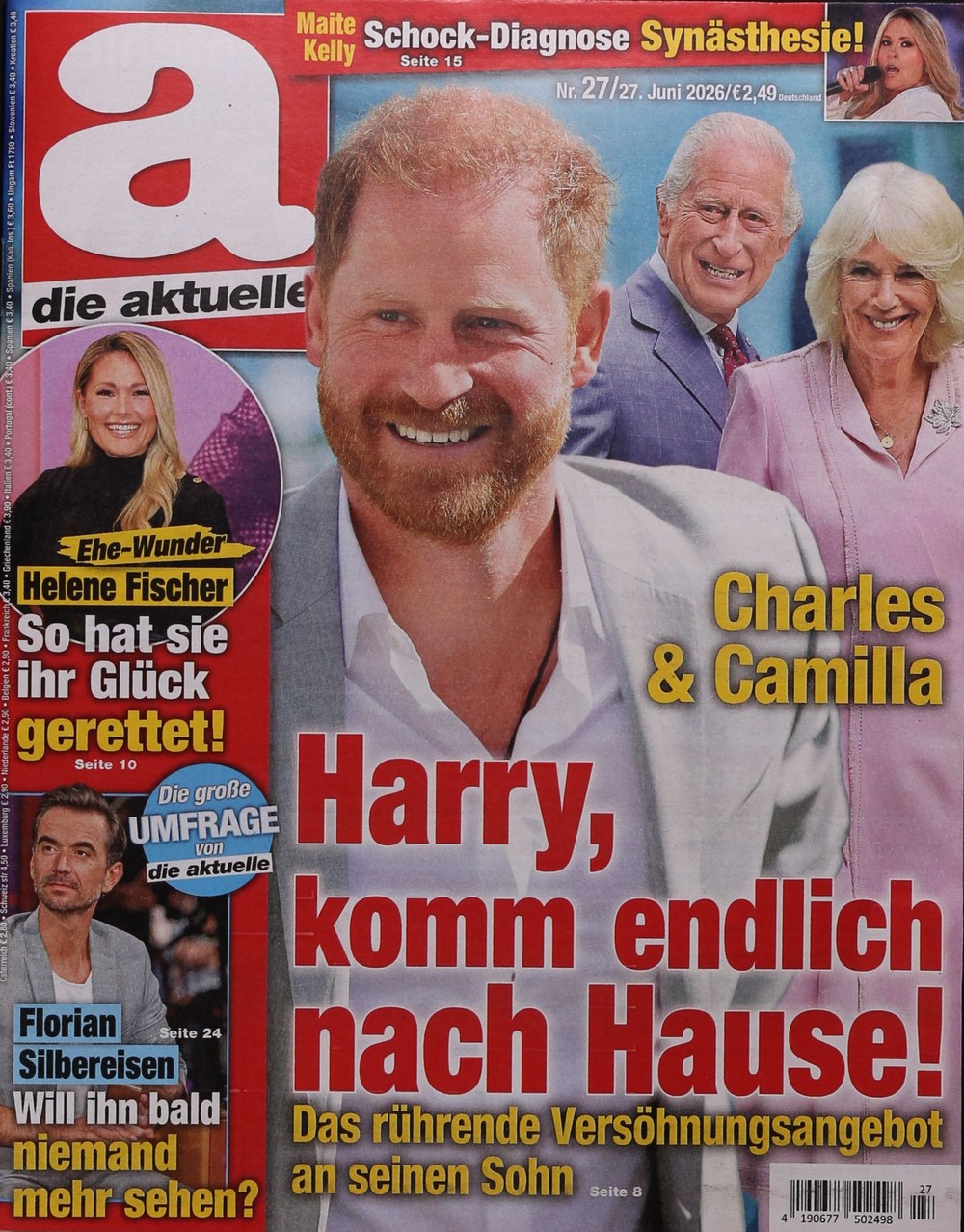 Die Aktuelle Magazin Deutschland 2026-27 Prince Harry King Charles III Camilla Helene Fischer Florian Silbereisen