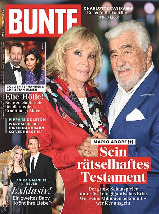 Bunte Magazin Deutschland 2026-17 Mario Adorf Monique Adorf Charlotte Casiraghi Collien Fernandes Christian Ulmen