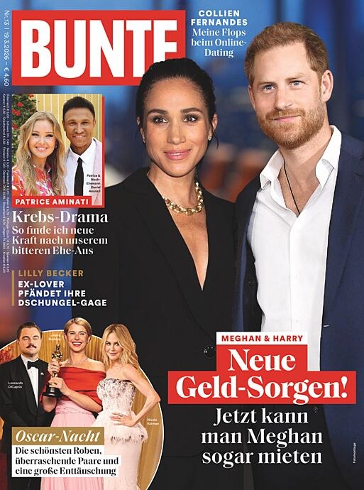 Bunte Magazin Deutschland 2026-13 Meghan Markle Prince Harry Patrice Aminati Leonardo DiCaprio Nicole Kidman