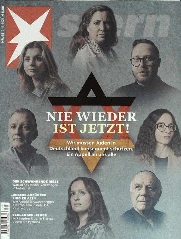 Stern Magazin Deutschland 2023-45 Antisemitismus In Deutschland Schutz Der Jüdischen Gemeinschaft Never Again Is Now Bewegung