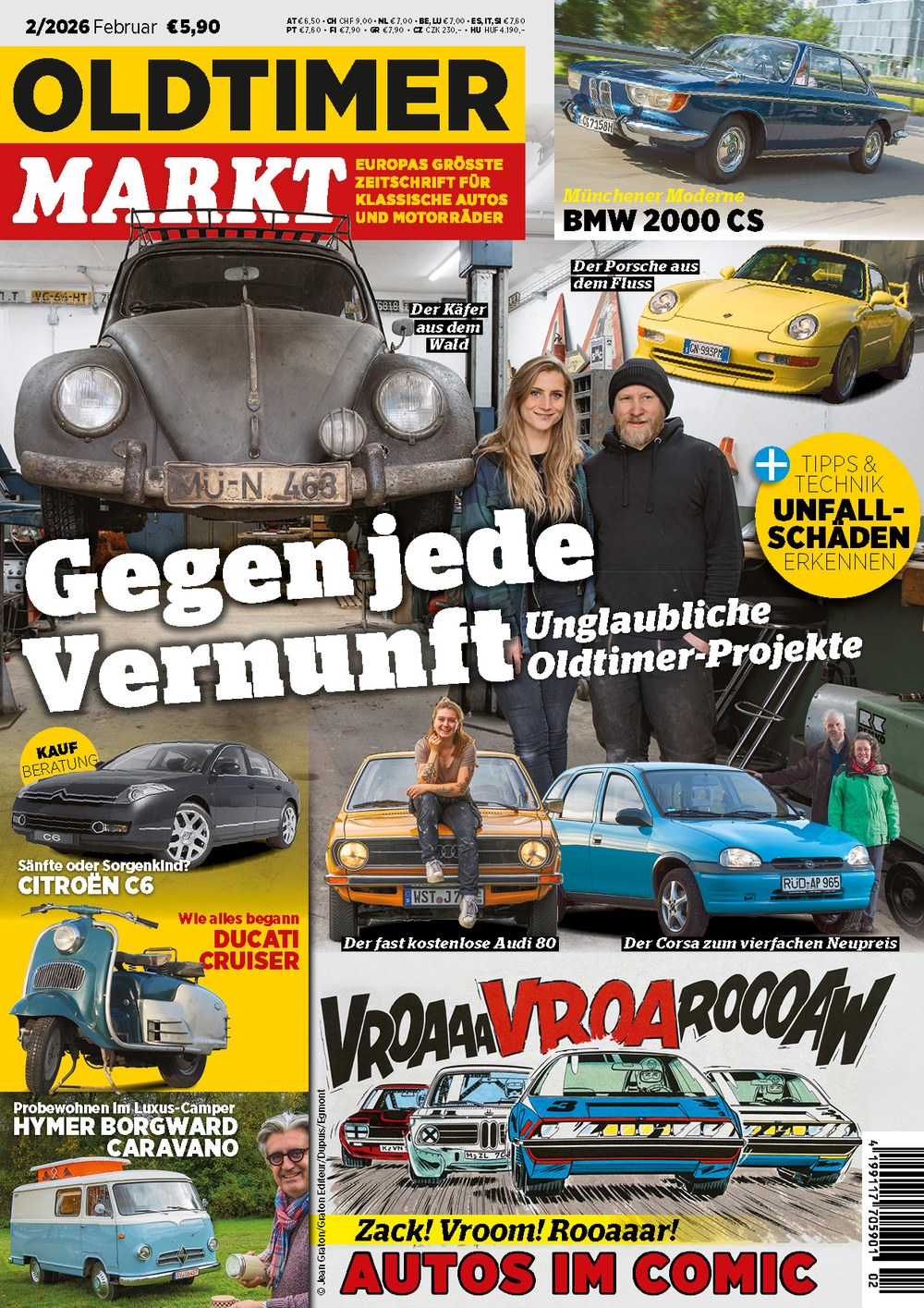 Oldtimer Markt Magazin Deutschland 2026-02 Klassische Autos Oldtimer-Automobile Oldtimer-Restaurierungsprojekte