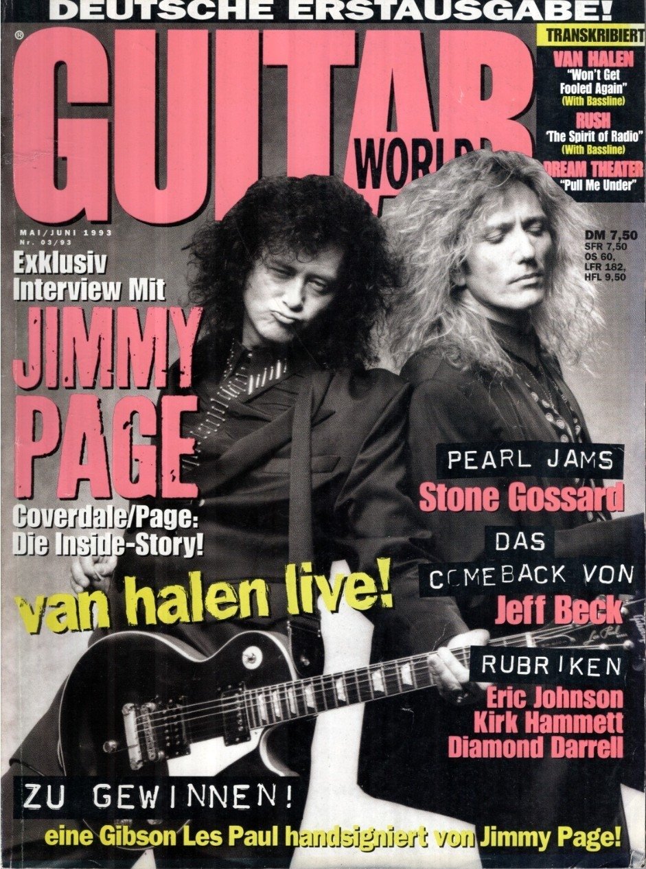 Guitar World Magazin Deutschland 1993-05+06 Jimmy Page David Coverdale Stone Gossard Jeff Beck Eric Johnson #63