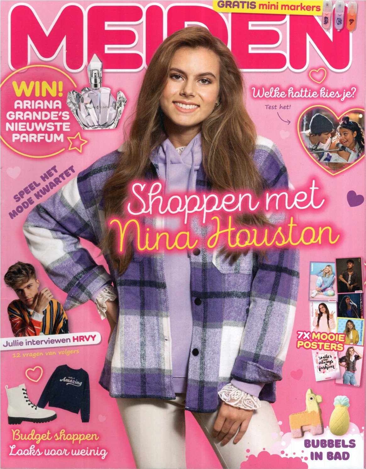 Meiden Magazin Niederlande 2020-11 Nina Houston Ariana Grande HRVY + Poster