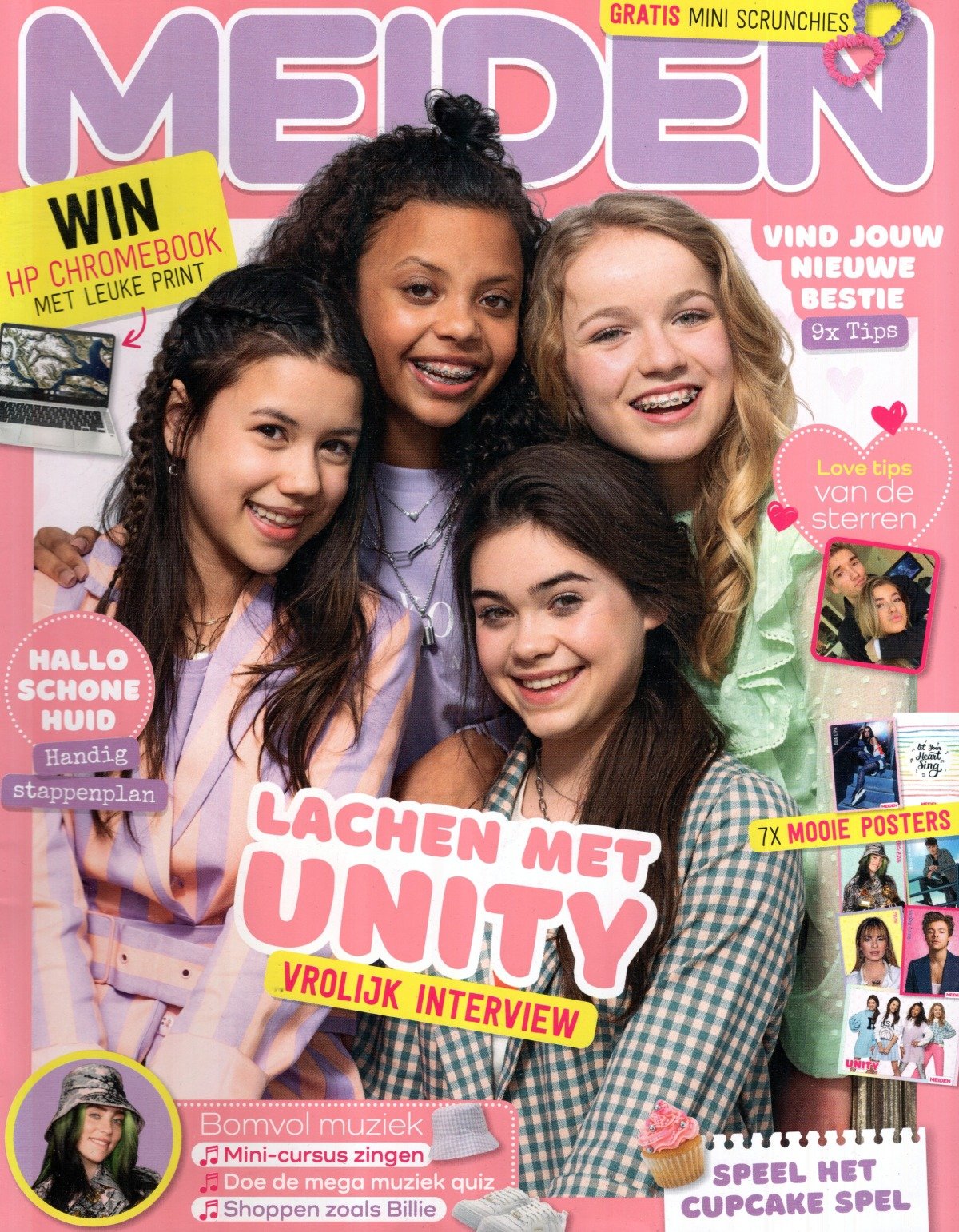 Meiden Magazin Niederlande 2021-05 Unity Billie Eilish + Poster