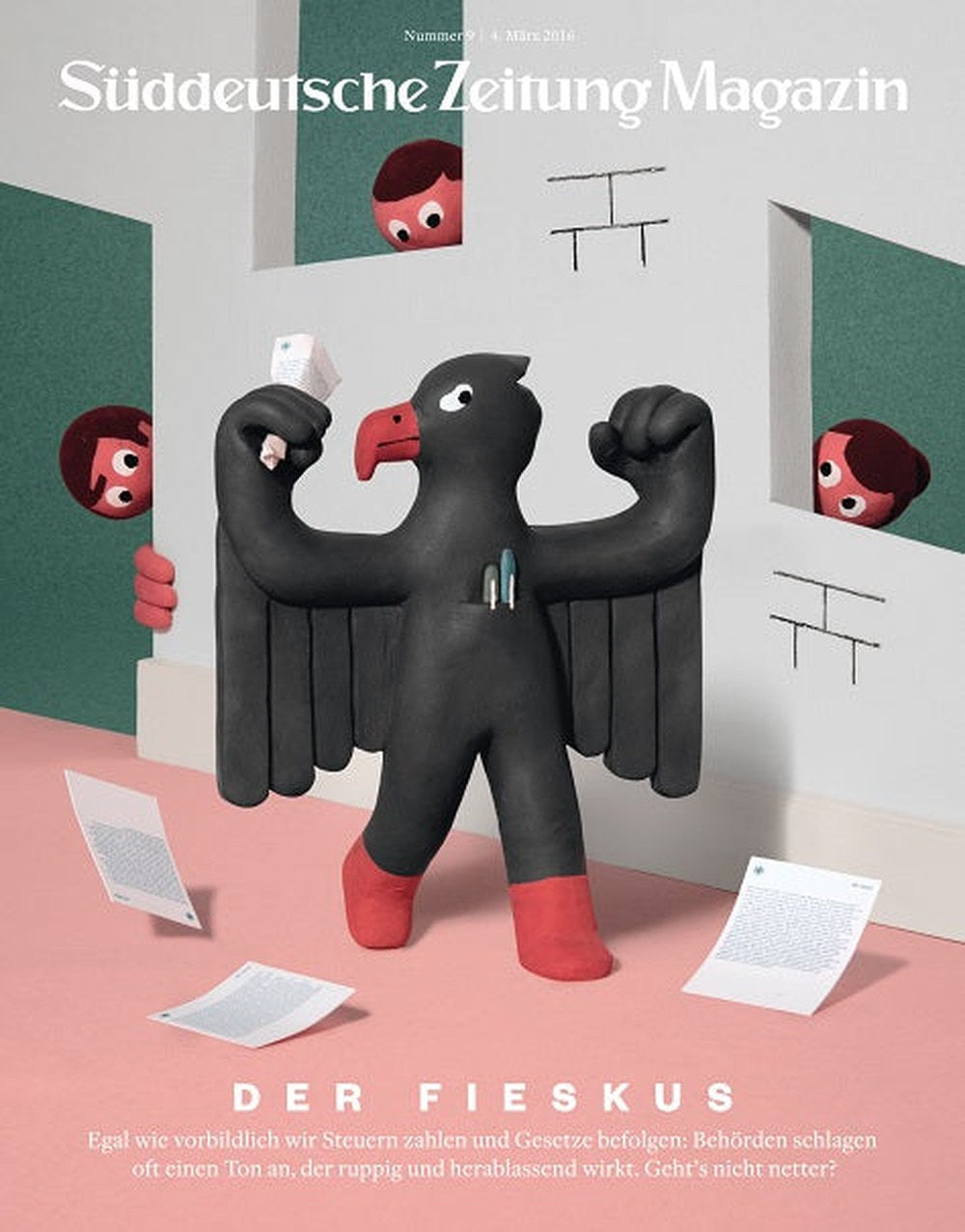 Süddeutsche Zeitung Magazin Deutschland 2016-09 Deutsches Steuersystem Bundesadler Staatliche Bürokratie