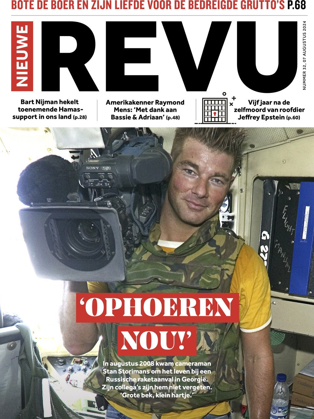 Nieuwe Revu Magazin Niederlande 2024-32 Stan Storimans Bart Nijman Raymond Mens Jeffrey Epstein Bote De Boer