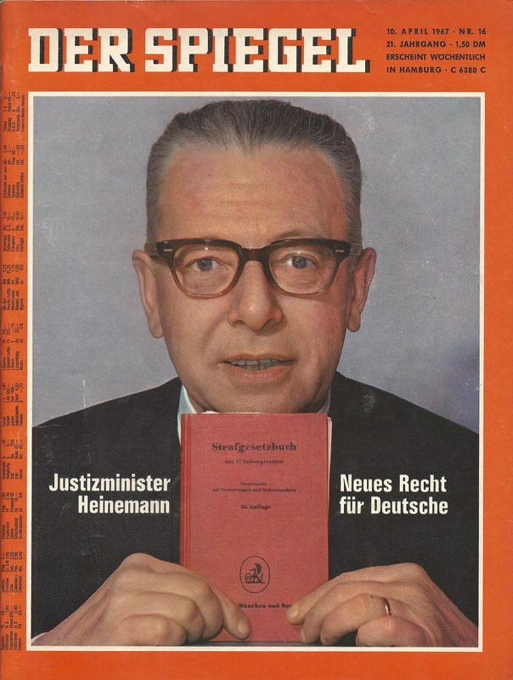 Der Spiegel Magazin Deutschland 1967-16 Gustav Heinemann