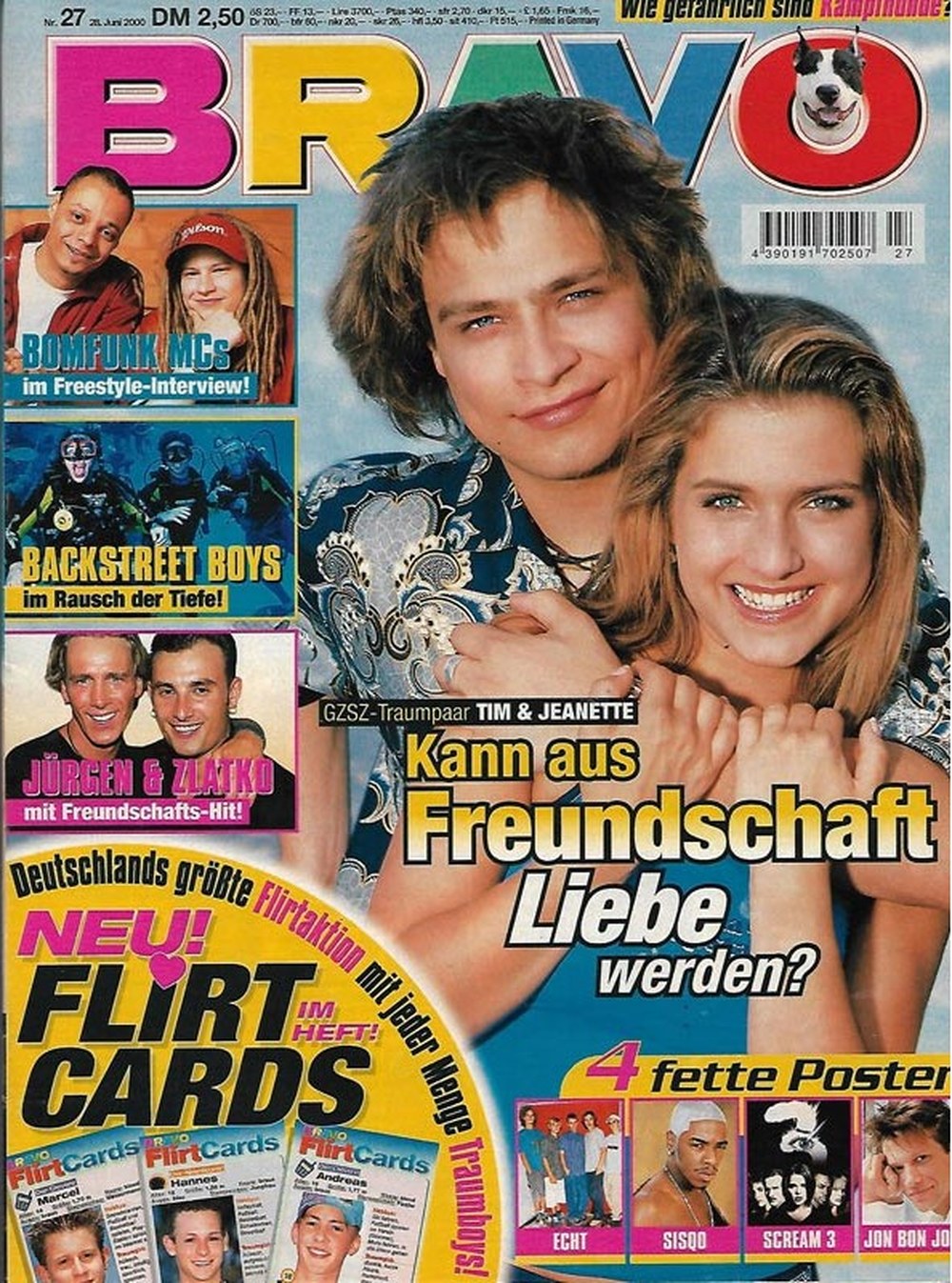 Bravo Magazin Deutschland 2000-27 Tim Sander Jeanette Biedermann Jürgen Milski Zlatko Trpkovski Sisqó