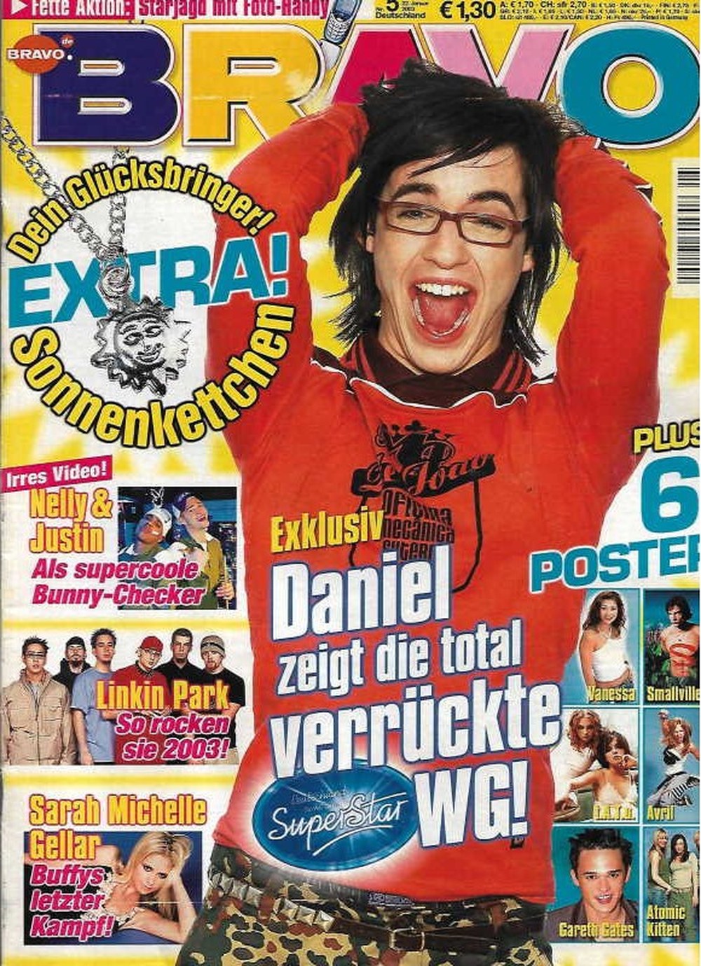 Bravo Magazin Deutschland 2003-05 Daniel Küblböck Sarah Michelle Gellar Nelly Justin Timberlake Vanessa Carlton