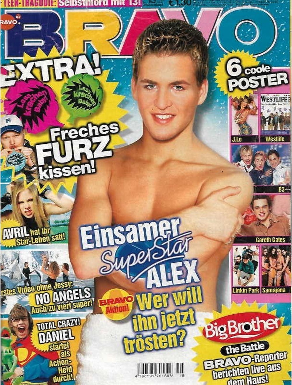 Bravo Magazin Deutschland 2003-15 Alexander Klaws Avril Lavigne Daniel Craig Gareth Gates No Angels