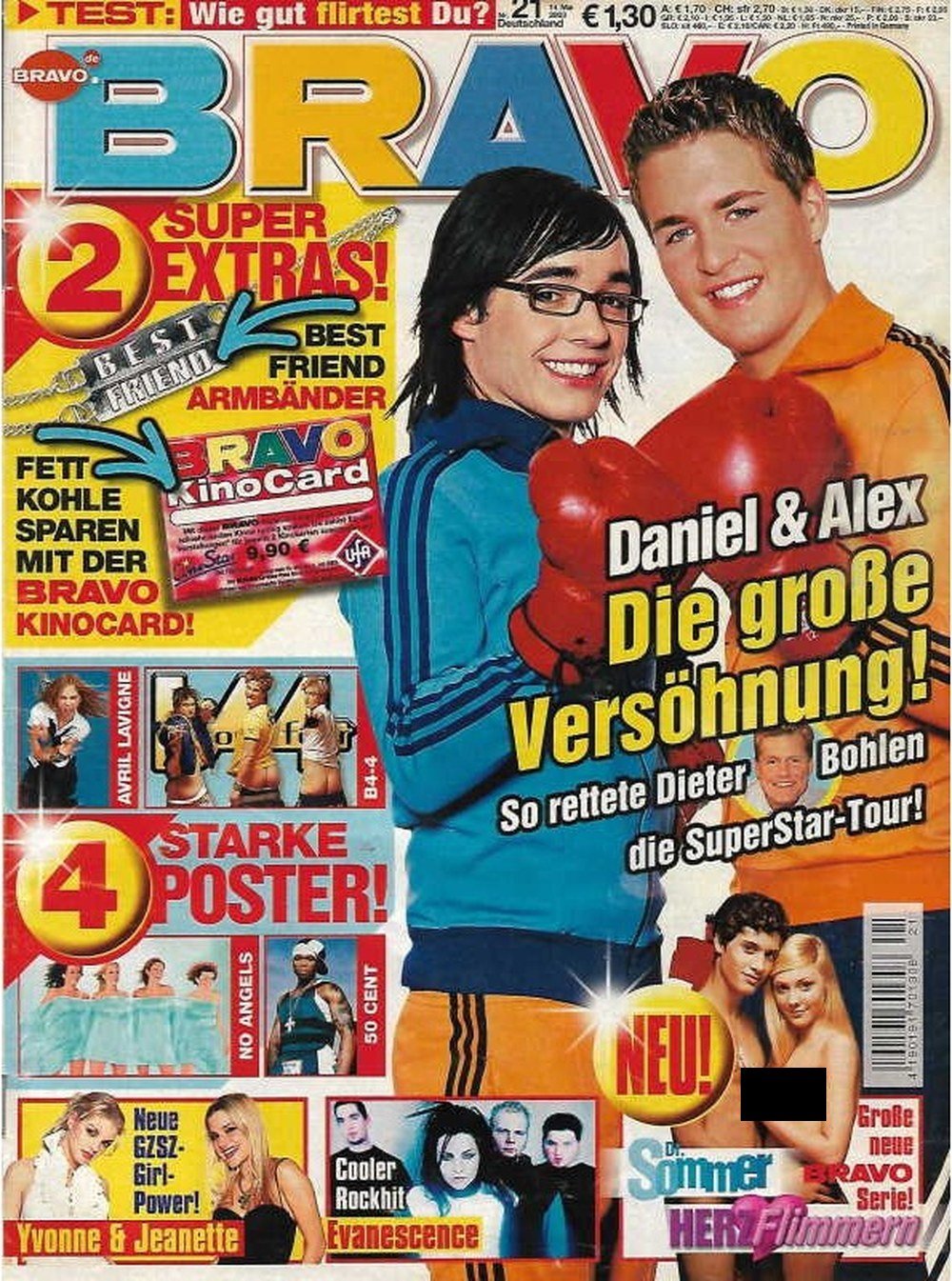 Bravo Magazin Deutschland 2003-21 Daniel Küblböck Alexander Klaws Dieter Bohlen Avril Lavigne 50 Cent