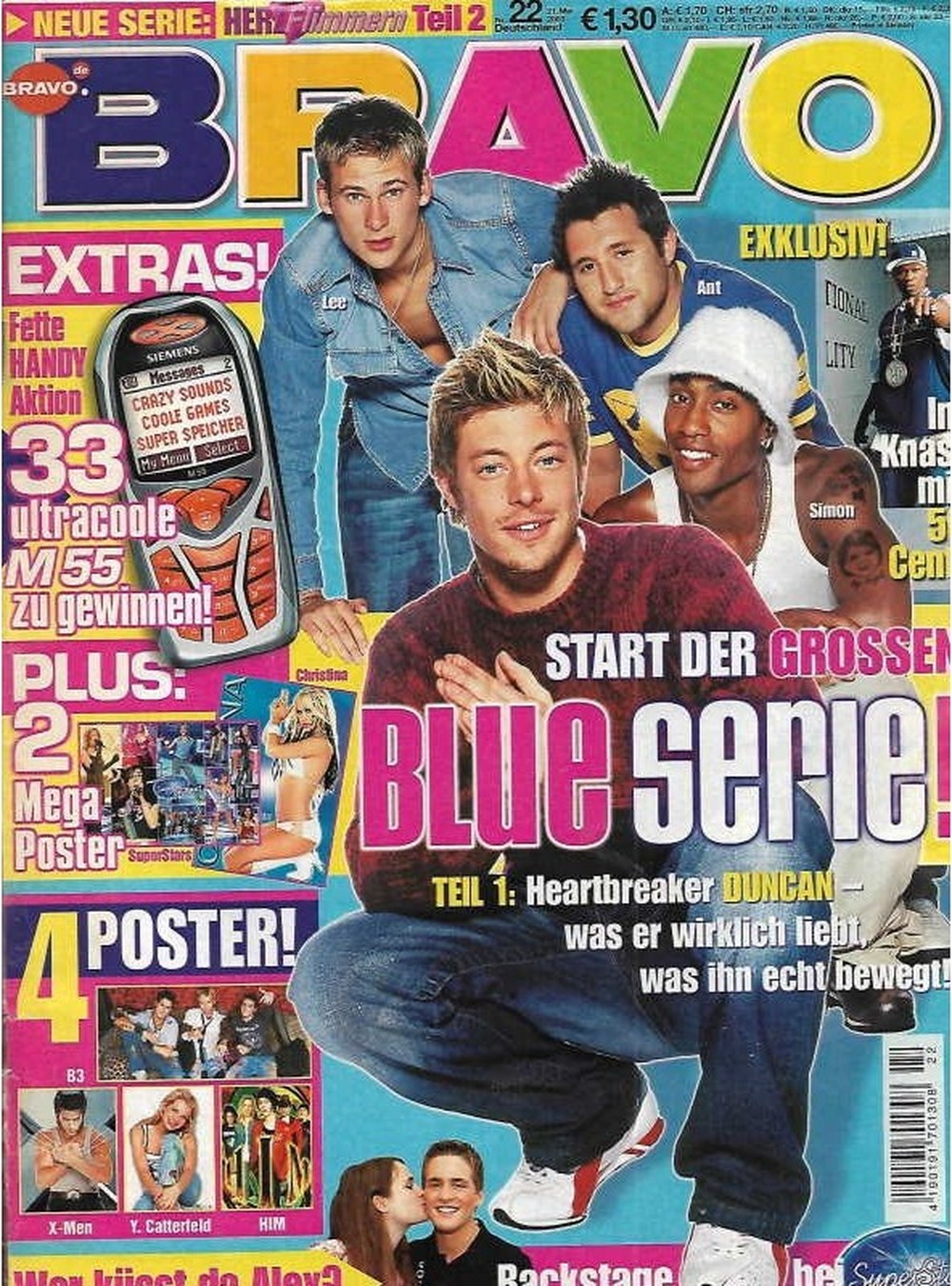 Bravo Magazin Deutschland 2003-22 Blue Duncan James Antony Costa Lee Ryan Simon Webbe