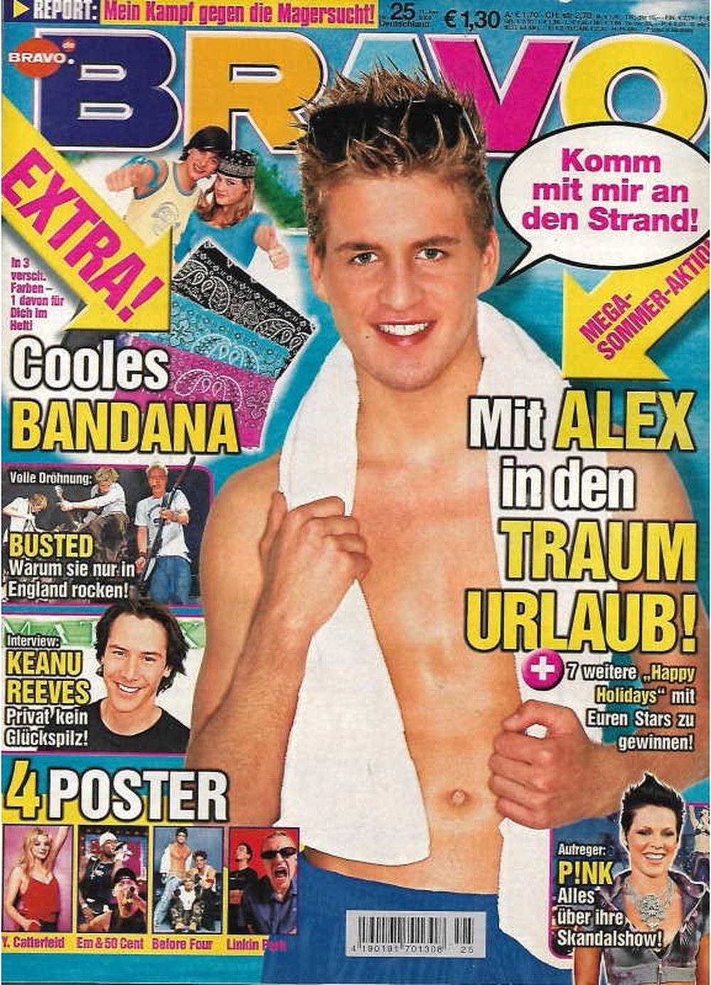 Bravo Magazin Deutschland 2003-25 Alex Jolig Keanu Reeves Pink Yvonne Catterfeld Eminem