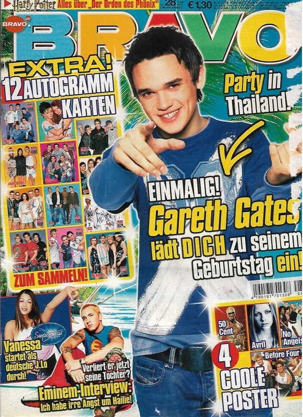 Bravo Magazin Deutschland 2003-28 Gareth Gates Eminem Vanessa Petruo 50 Cent Avril Lavigne