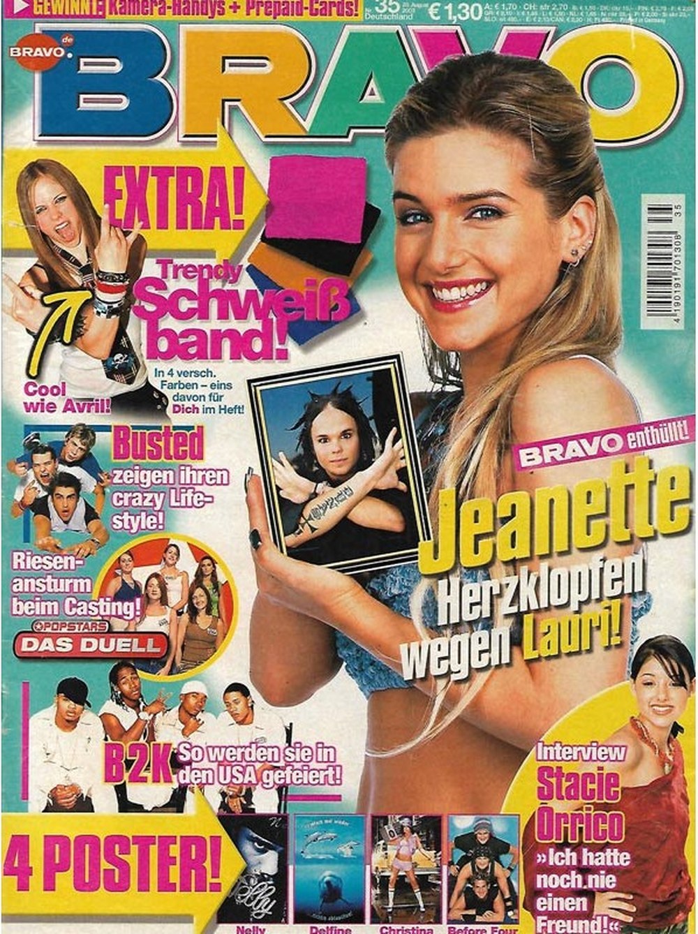 Bravo Magazin Deutschland 2003-35 Jeanette Biedermann Lauri Ylönen Avril Lavigne Stacie Orrico Nelly