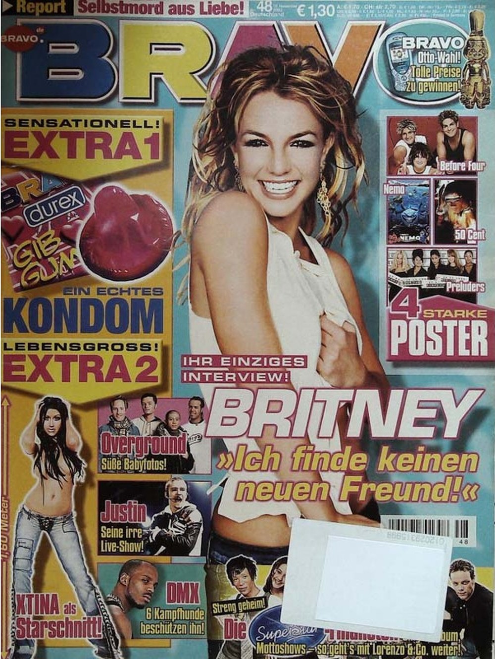 Bravo Magazin Deutschland 2003-48 Britney Spears Justin Timberlake DMX Christina Aguilera 50 Cent