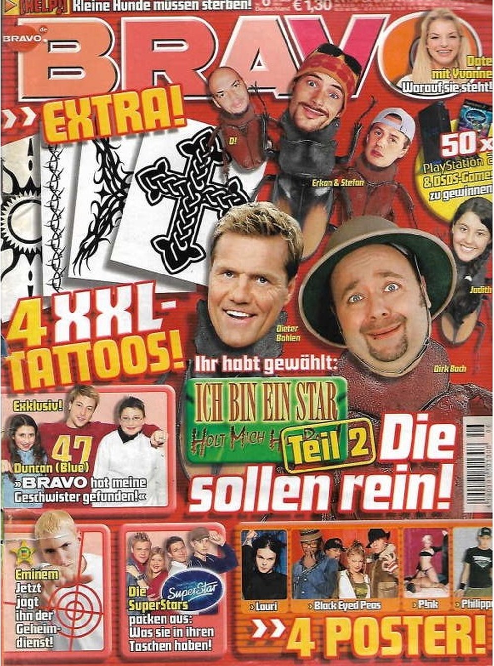 Bravo Magazin Deutschland 2004-06 Dieter Bohlen Dirk Bach Eminem Duncan James Pink