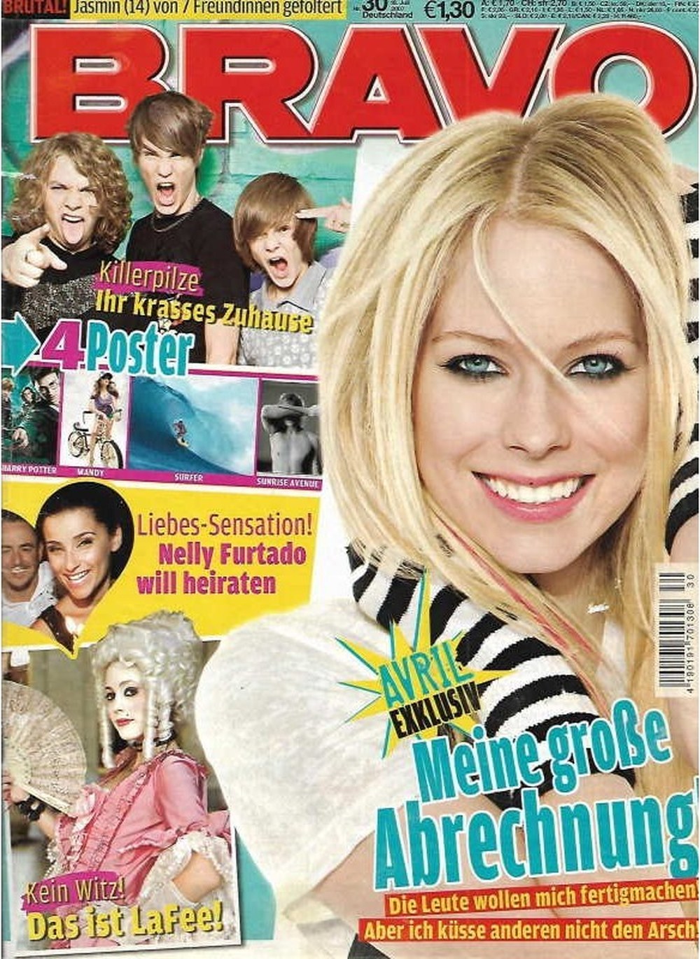 Bravo Magazin Deutschland 2007-30 Avril Lavigne Nelly Furtado LaFee Killerpilze Sunrise Avenue