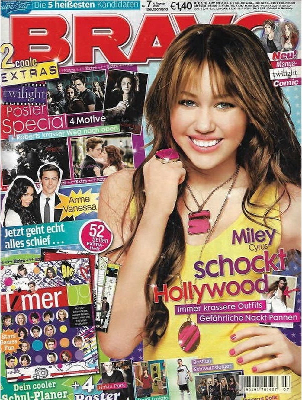 Bravo Magazin Deutschland 2009-07 Miley Cyrus Robert Pattinson Vanessa Hudgens Bastian Schweinsteiger Linkin Park