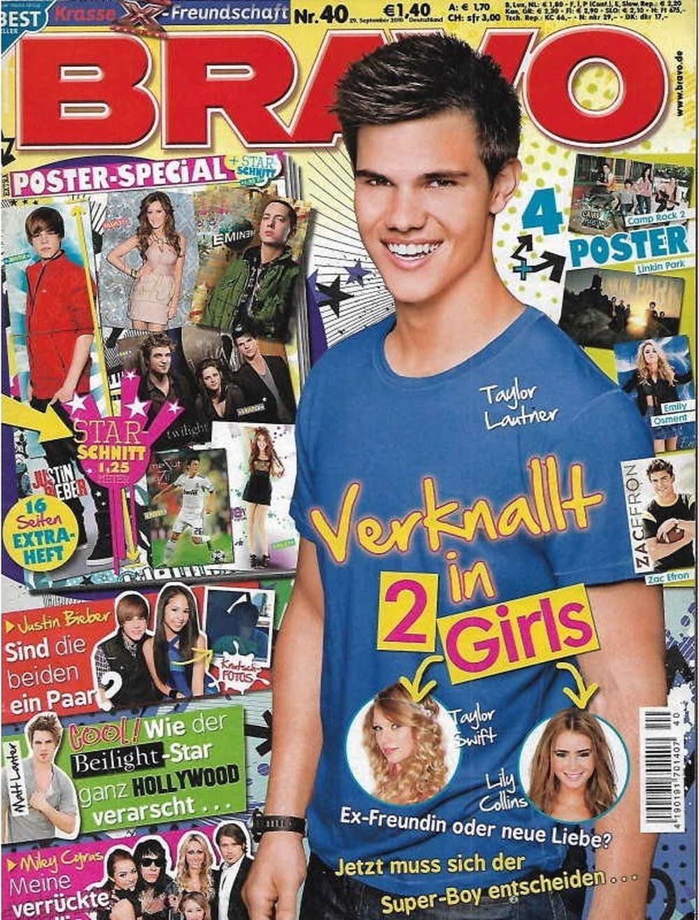 Bravo Magazin Deutschland 2010-40 Taylor Lautner Taylor Swift Lily Collins Justin Bieber Miley Cyrus
