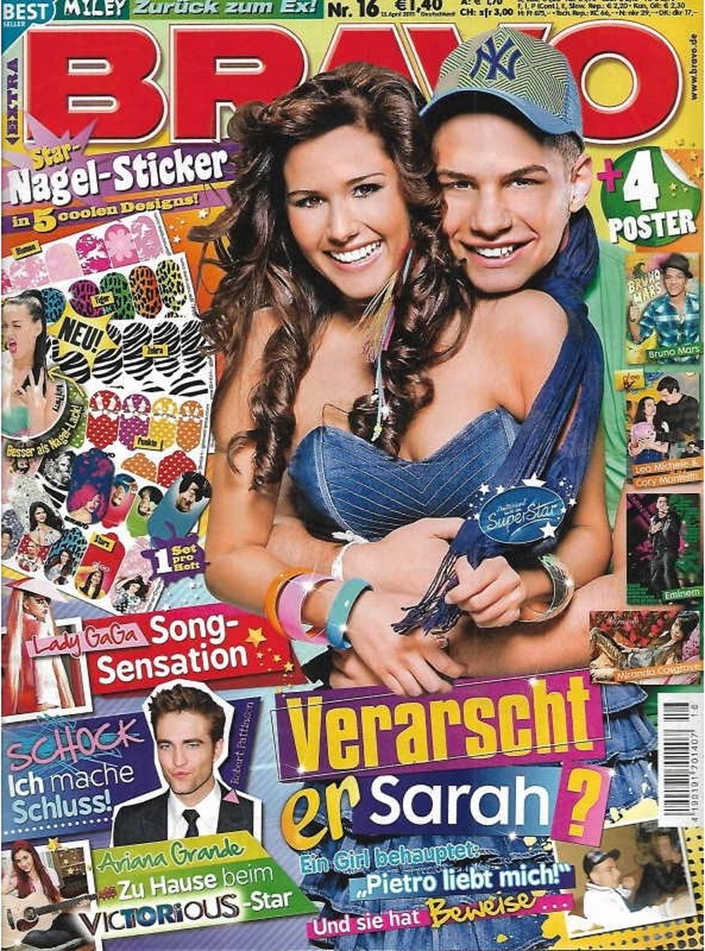 Bravo Magazin Deutschland 2011-16 Sarah Engels Pietro Lombardi Lady Gaga Ariana Grande Robert Pattinson