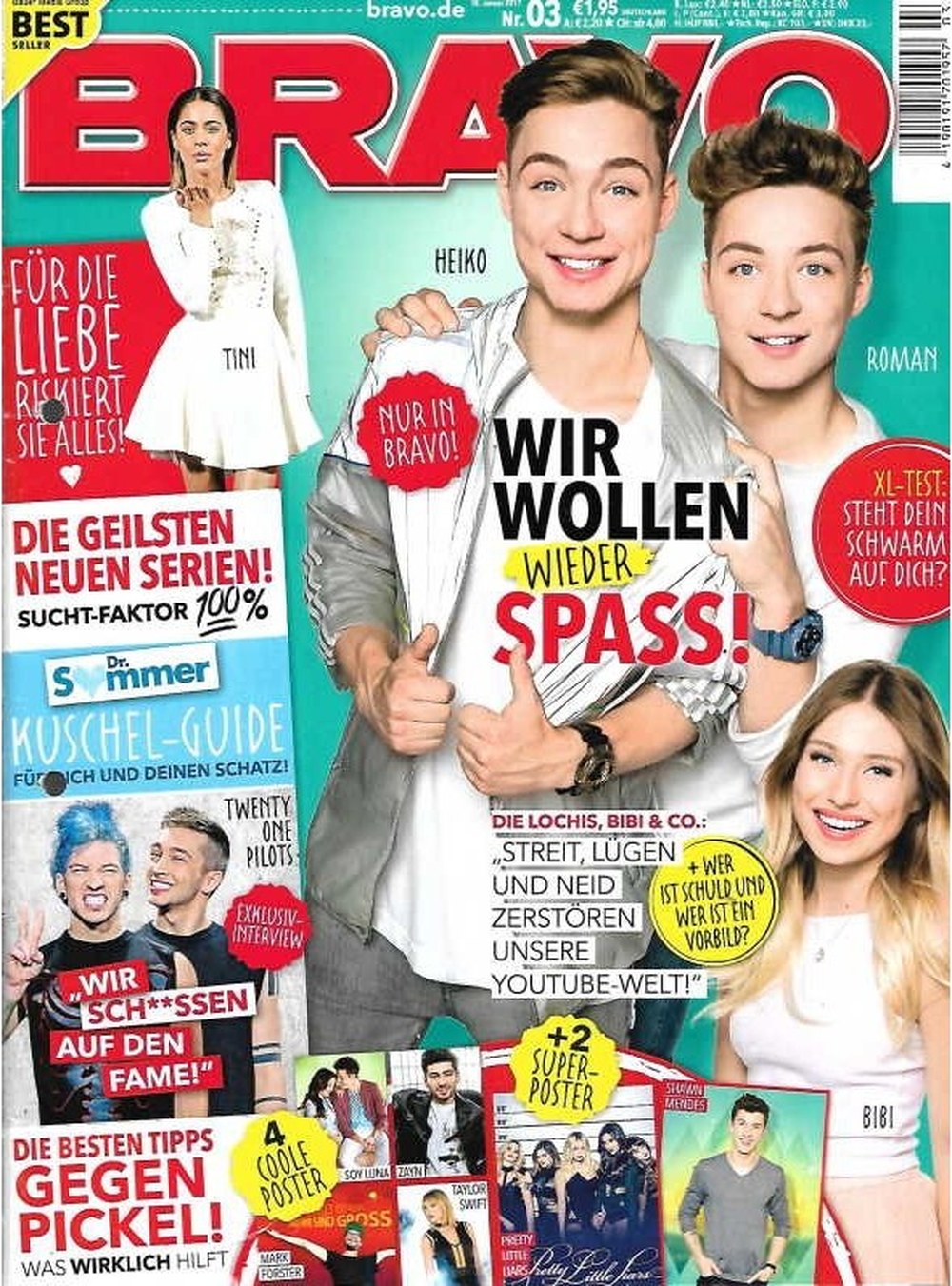 Bravo Magazin Deutschland 2017-03 Heiko Lochmann Roman Lochmann Bibi (BibisBeautyPalace) Tini (Martina Stoessel) Mark Forster