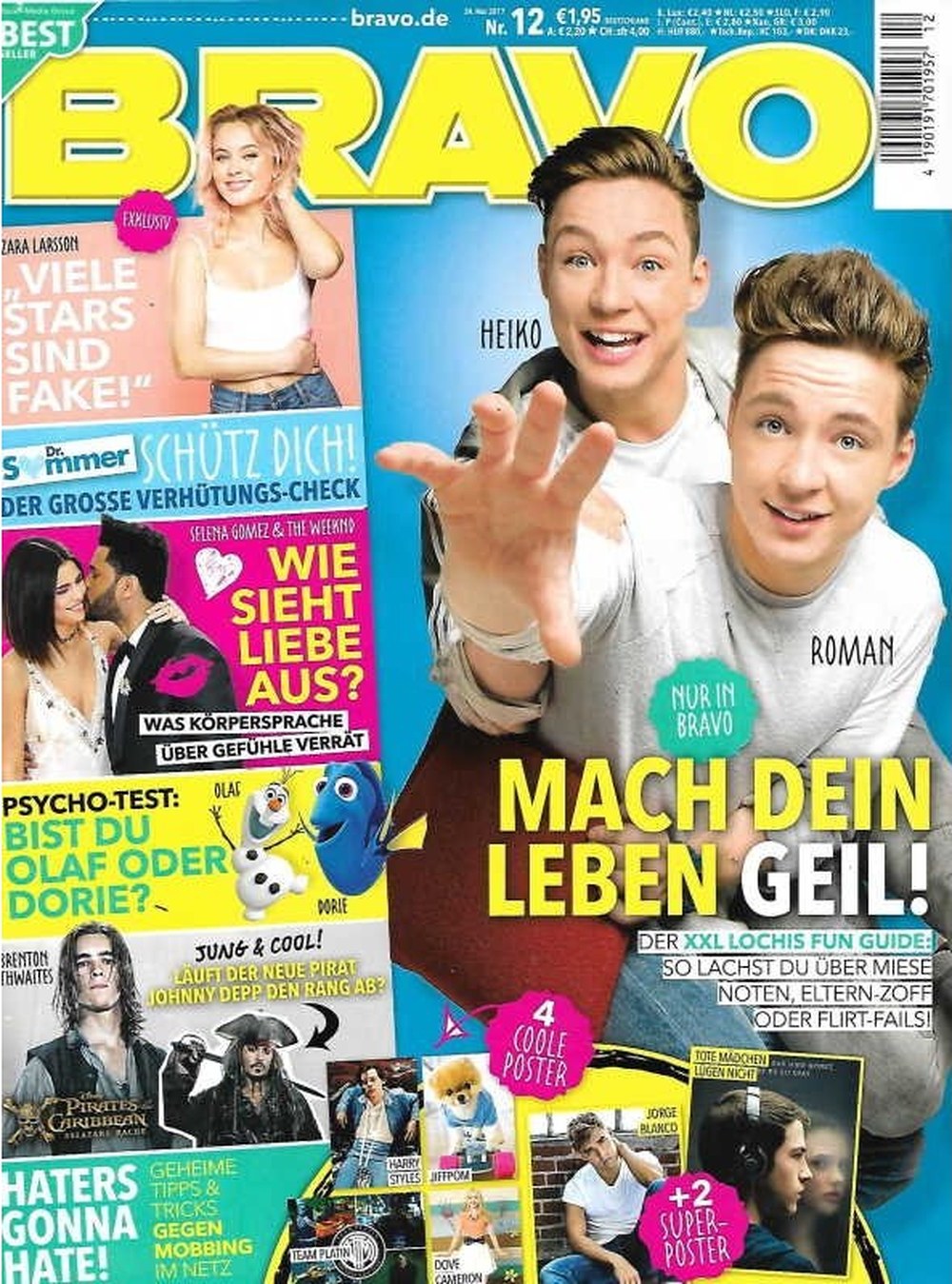 Bravo Magazin Deutschland 2017-12 Heiko Lochmann Roman Lochmann Zara Larsson Johnny Depp Selena Gomez