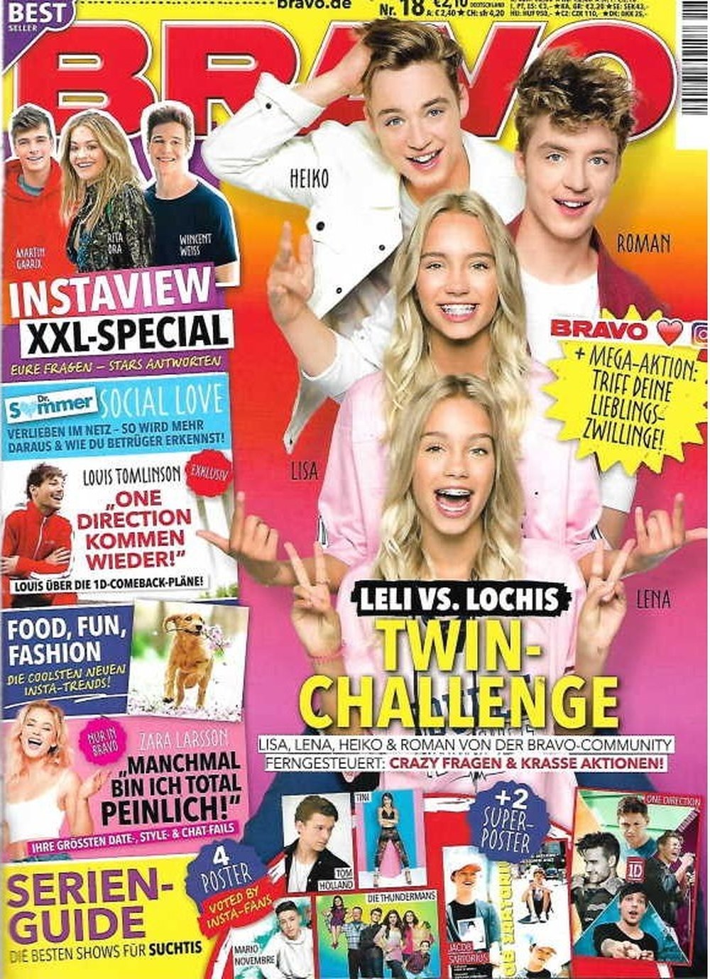 Bravo Magazin Deutschland 2017-18 Heiko Lochmann Roman Lochmann Lisa Mantler Lena Mantler Louis Tomlinson