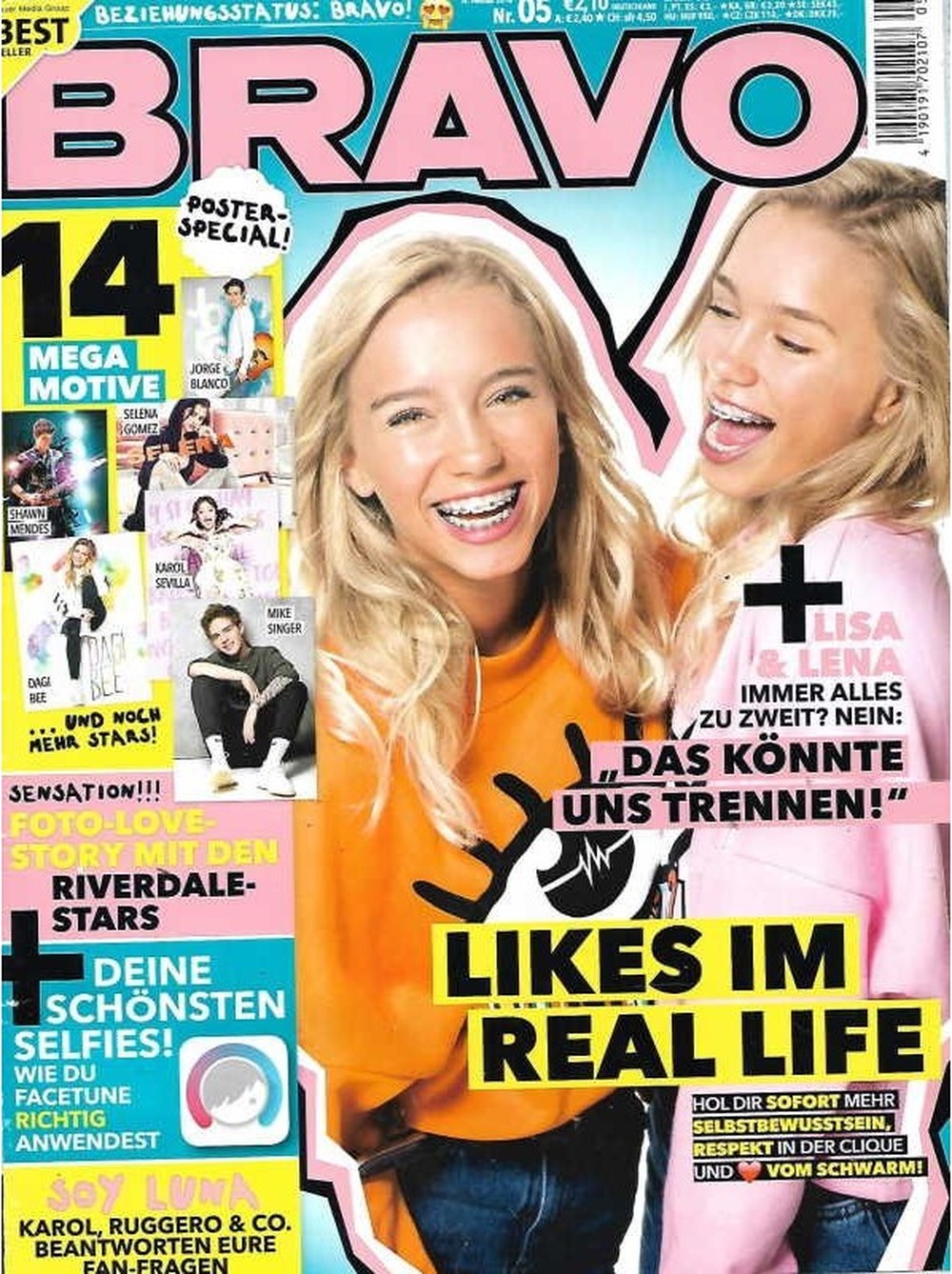 Bravo Magazin Deutschland 2018-05 Lisa And Lena Jorge Blanco Selena Gomez Shawn Mendes Karol Sevilla