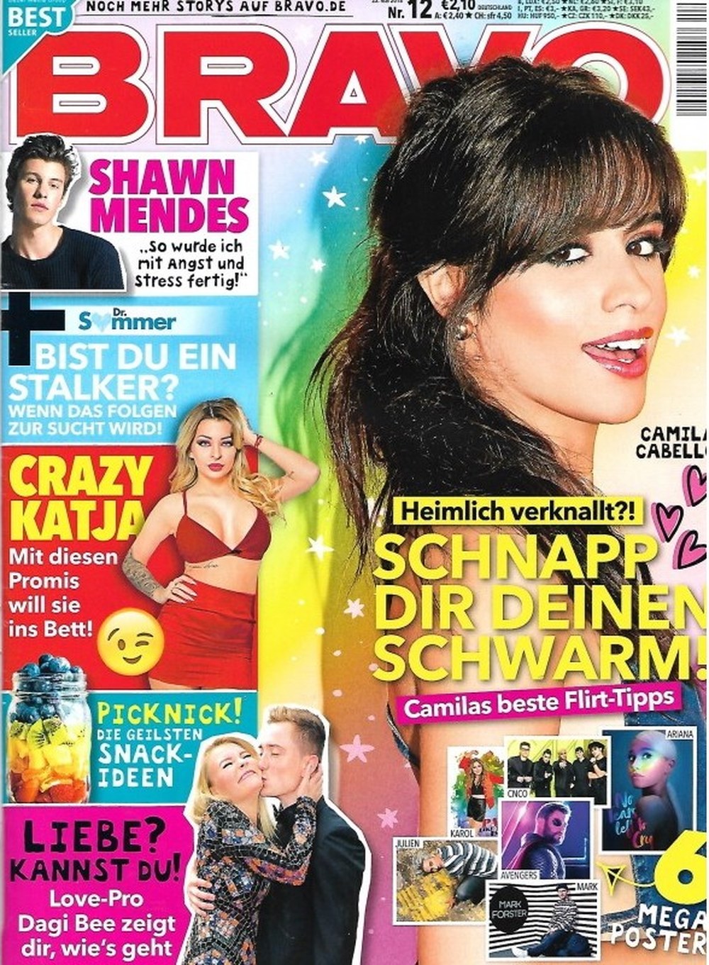 Bravo Magazin Deutschland 2018-12 Camila Cabello Shawn Mendes Katja Krasavice Dagi Bee Mark Forster