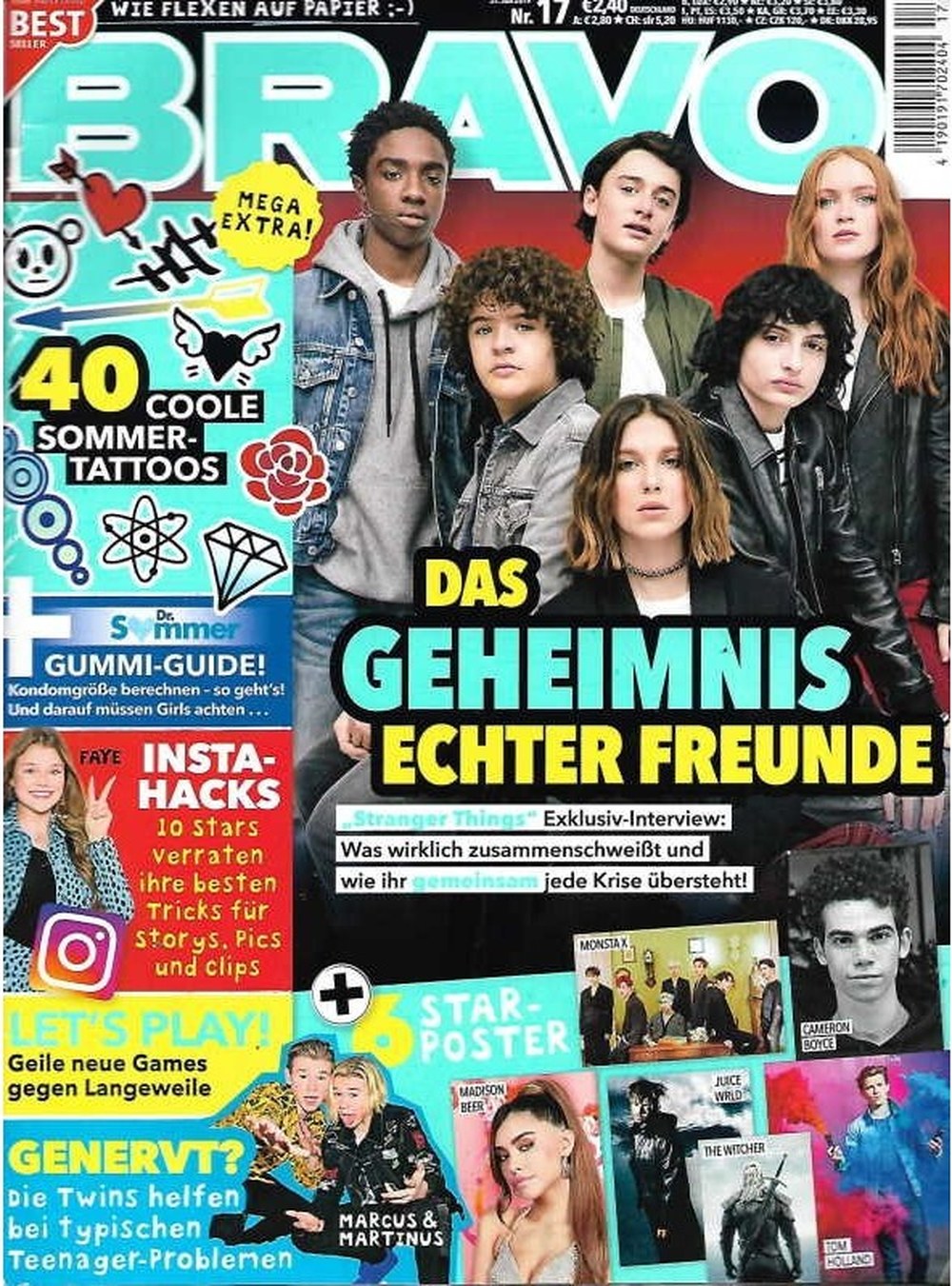 Bravo Magazin Deutschland 2019-17 Caleb McLaughlin Gaten Matarazzo Finn Wolfhard Sadie Sink Noah Schnapp