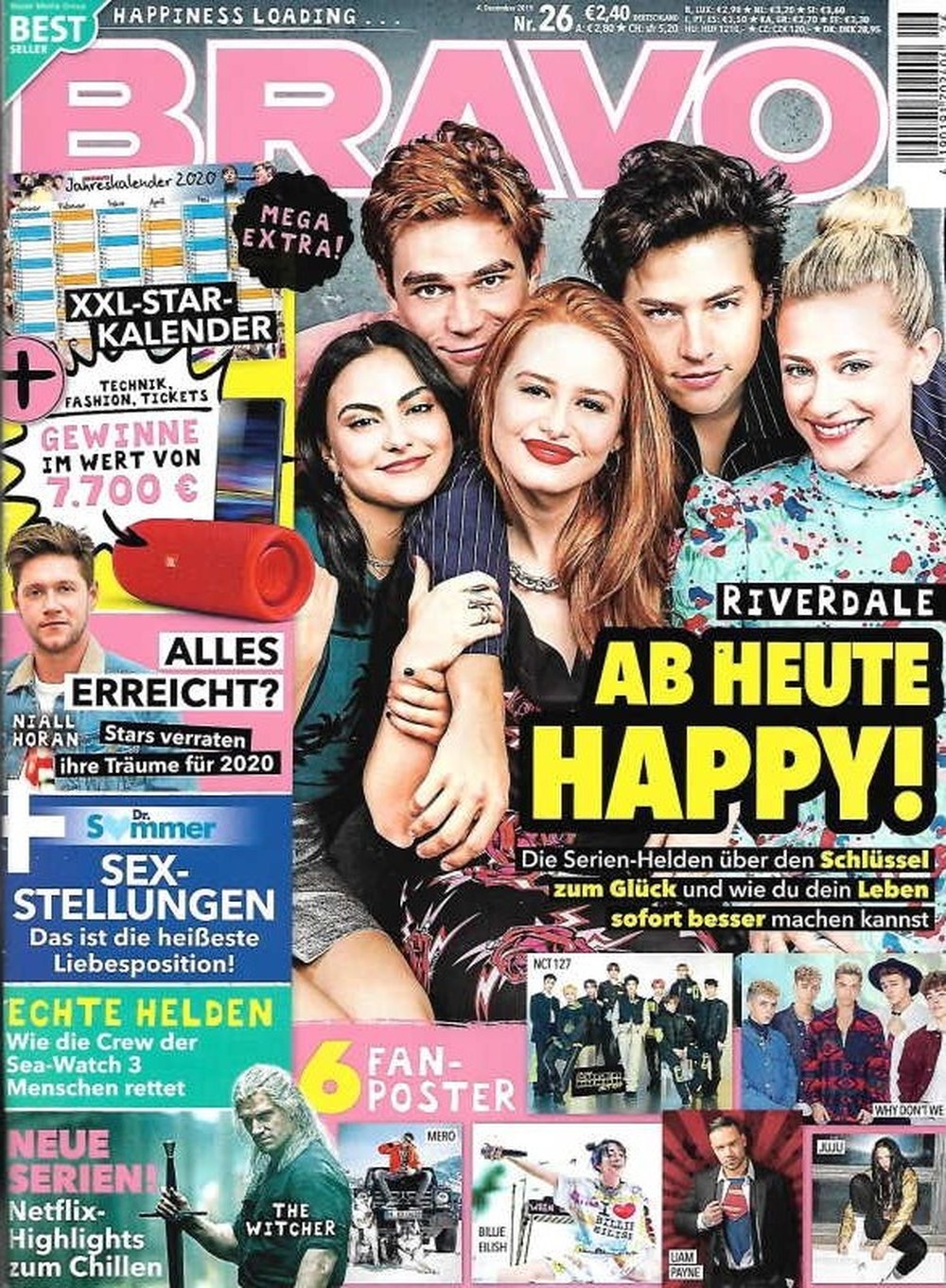 Bravo Magazin Deutschland 2019-26 KJ Apa Madelaine Petsch Camila Mendes Cole Sprouse Lili Reinhart