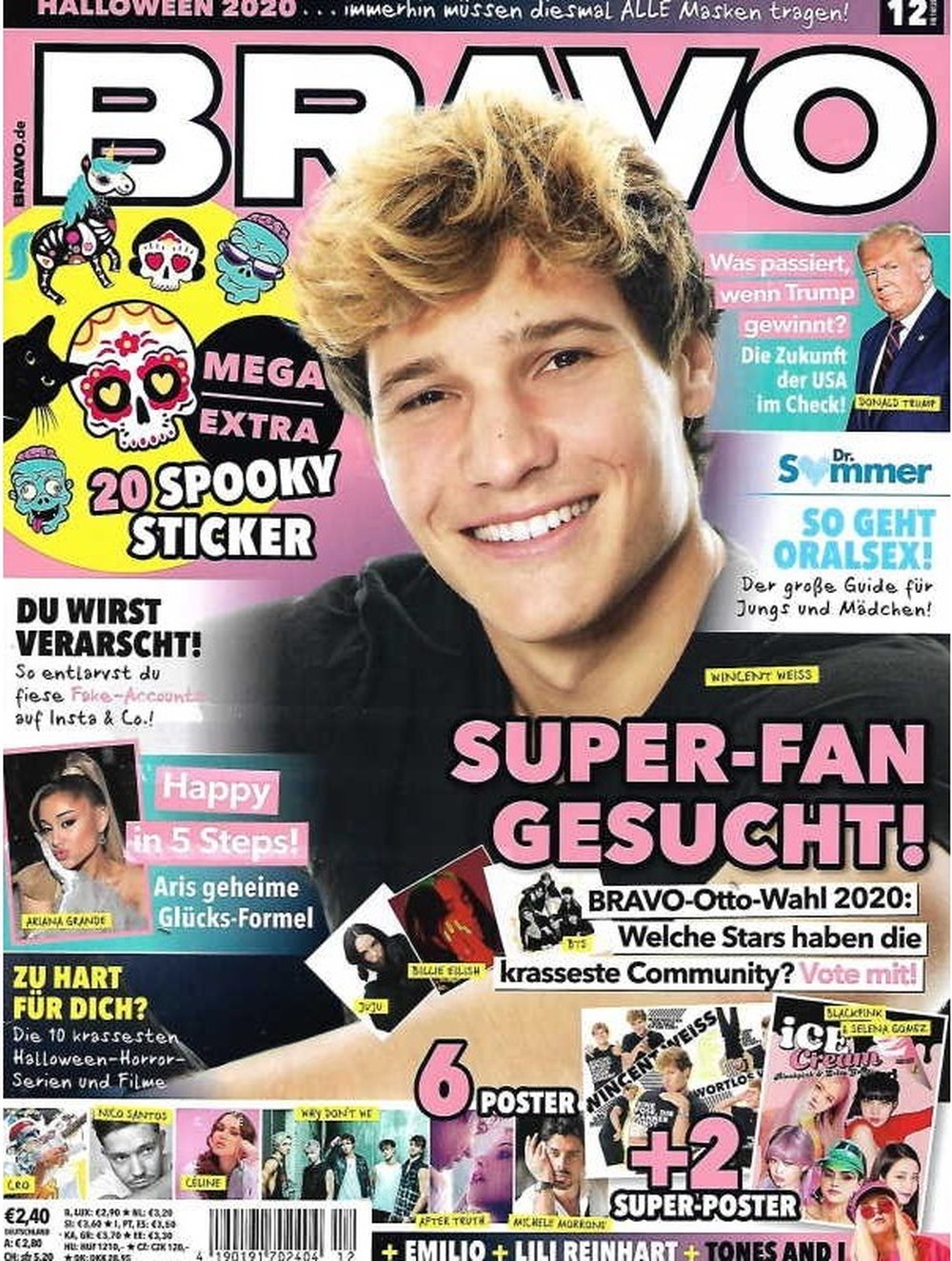 Bravo Magazin Deutschland 2020-12 Wincent Weiss Donald Trump Ariana Grande Billie Eilish Nico Santos