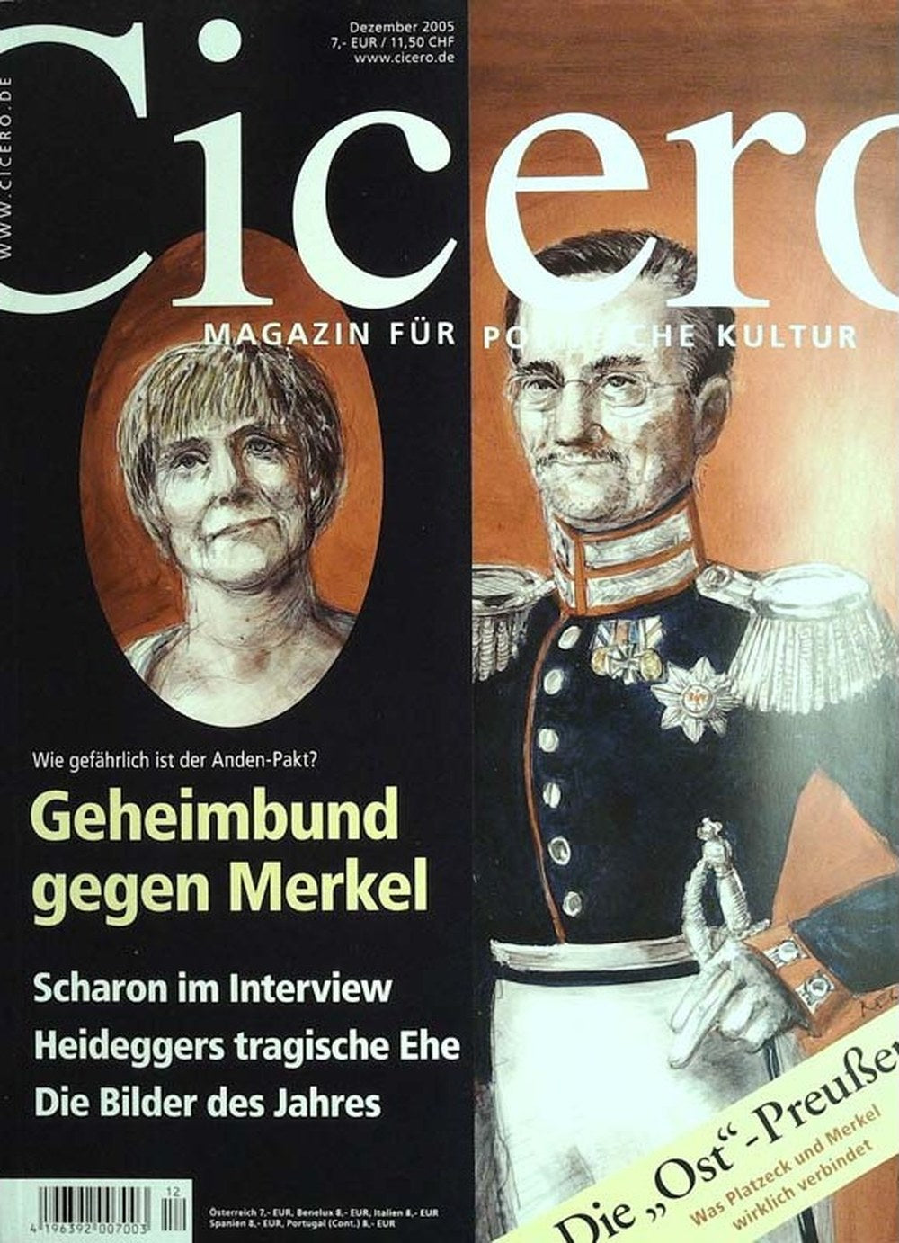 Cicero Magazin Deutschland 2005-12 Angela Merkel Ariel Sharon Martin Heidegger