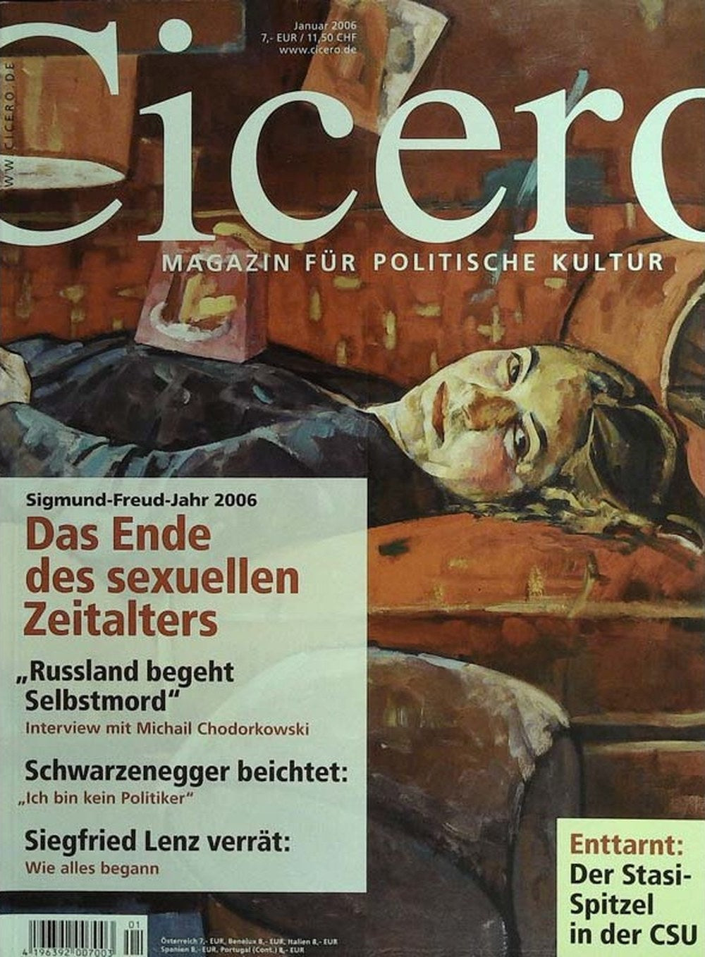 Cicero Magazin Deutschland 2006-01 Sigmund Freud Mikhail Khodorkovsky Arnold Schwarzenegger Siegfried Lenz