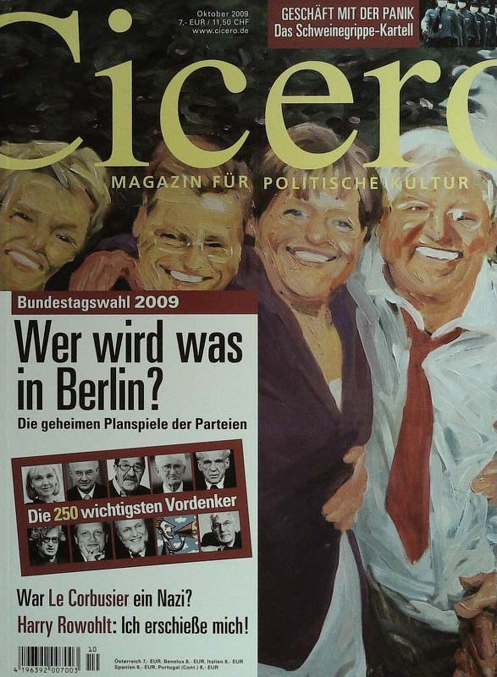 Cicero Magazin Deutschland 2009-10 Angela Merkel Frank-Walter Steinmeier Guido Westerwelle Oskar Lafontaine Le Corbusier