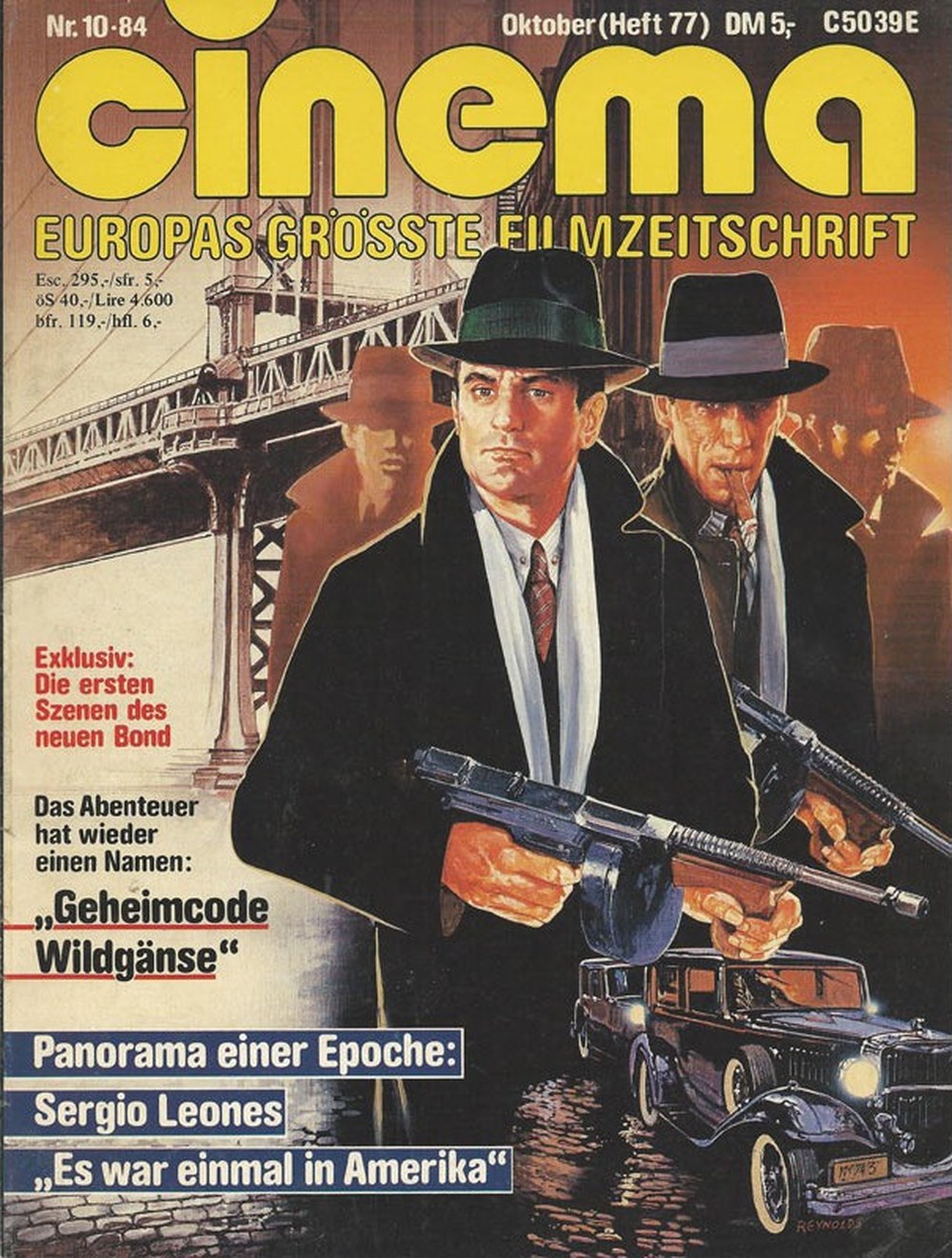 Cinema Magazin Deutschland 1984-10 Robert De Niro James Woods Sergio Leone James Bond
