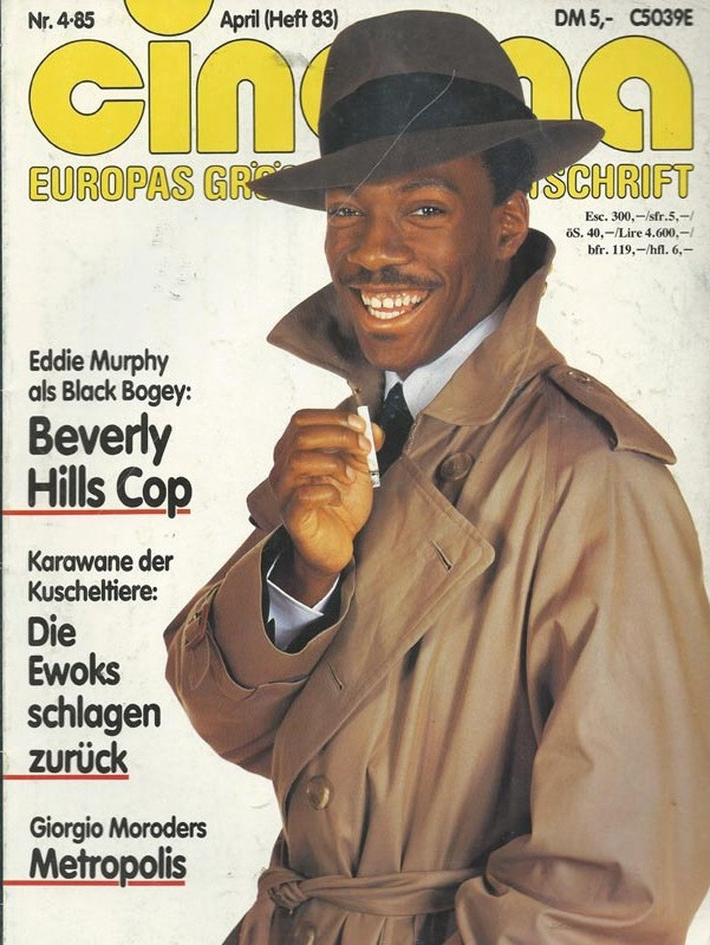 Cinema Magazin Deutschland 1985-04 Eddie Murphy Giorgio Moroder Ewoks