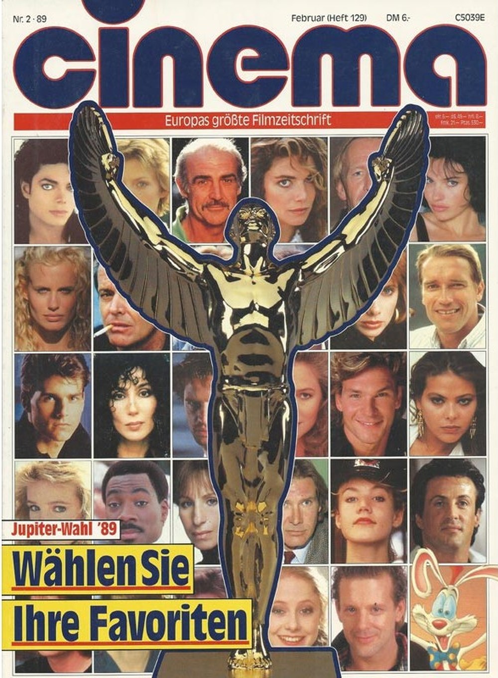 Cinema Magazin Deutschland 1989-02 Sean Connery Michael Jackson Dolph Lundgren Cher Patrick Swayze