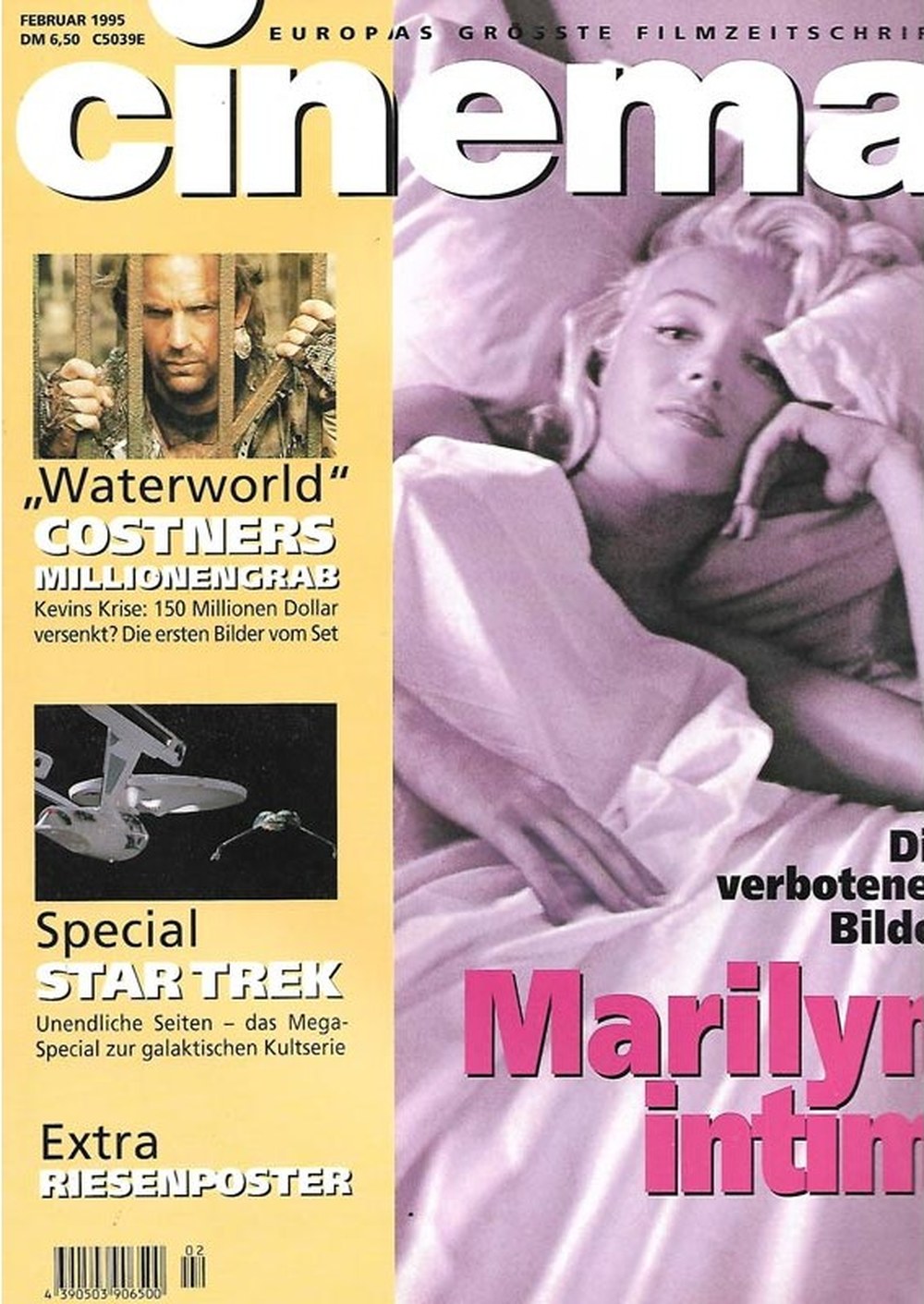 Cinema Magazin Deutschland 1995-02 Marilyn Monroe Kevin Costner