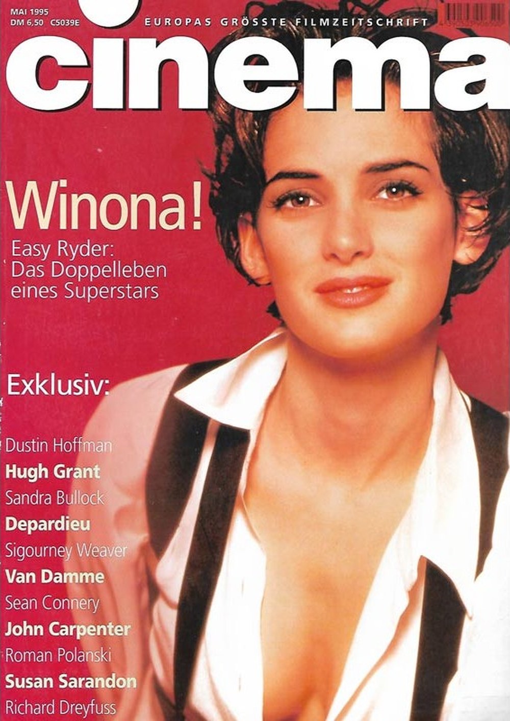 Cinema Magazin Deutschland 1995-05 Winona Ryder Dustin Hoffman Hugh Grant Sandra Bullock Gérard Depardieu