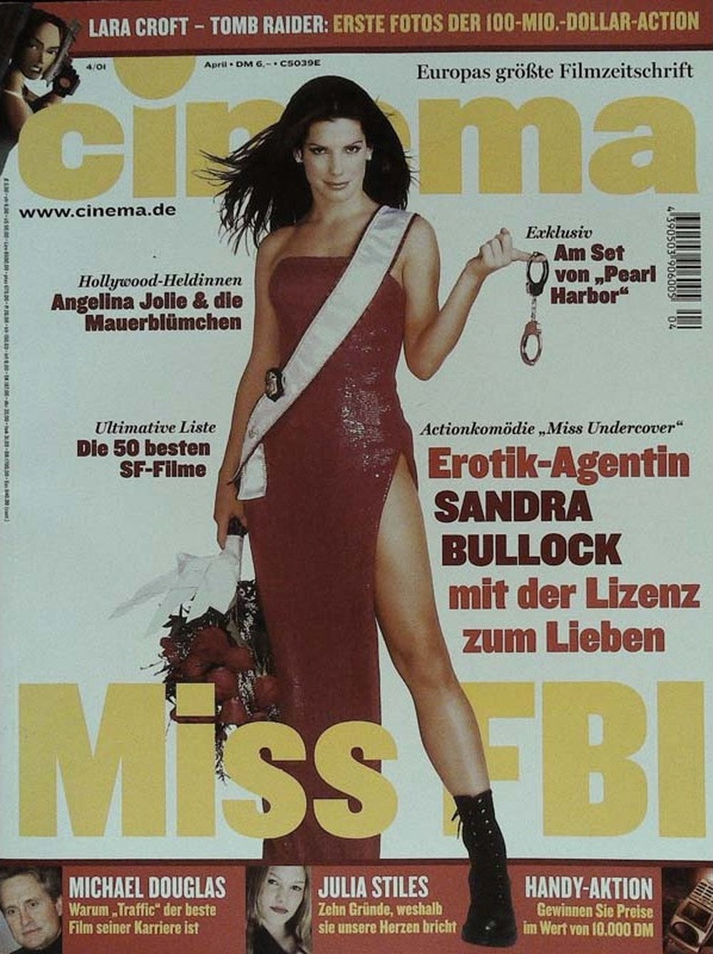 Cinema Magazin Deutschland 2001-04 Sandra Bullock Angelina Jolie Michael Douglas Julia Stiles