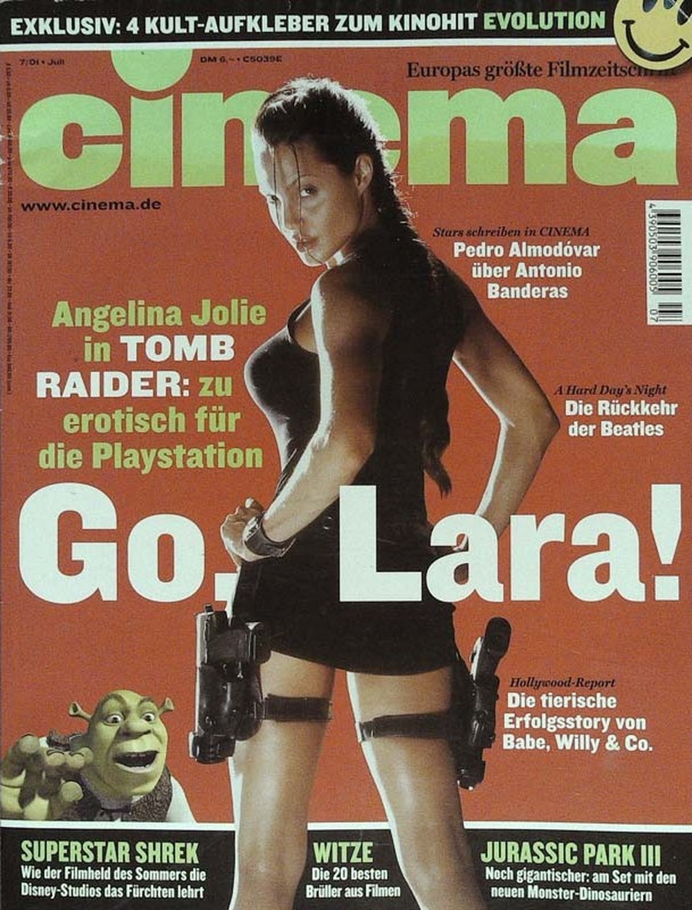 Cinema Magazin Deutschland 2001-07 Angelina Jolie Pedro Almodóvar Antonio Banderas Shrek The Beatles