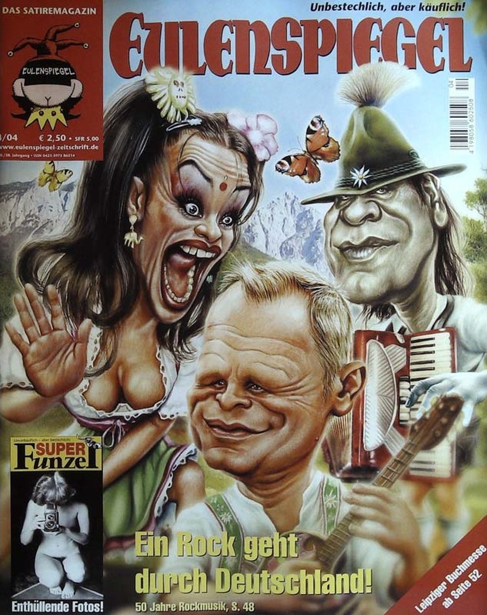 Eulenspiegel Magazin Deutschland 2004-04 Verona Pooth Stefan Raab Andreas Gabalier