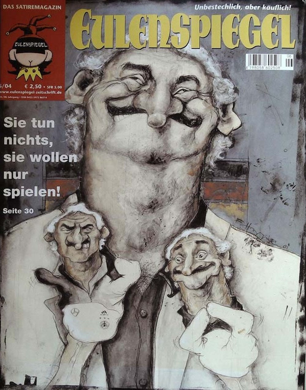Eulenspiegel Magazin Deutschland 2004-06 Helmut Kohl Edmund Stoiber Joschka Fischer