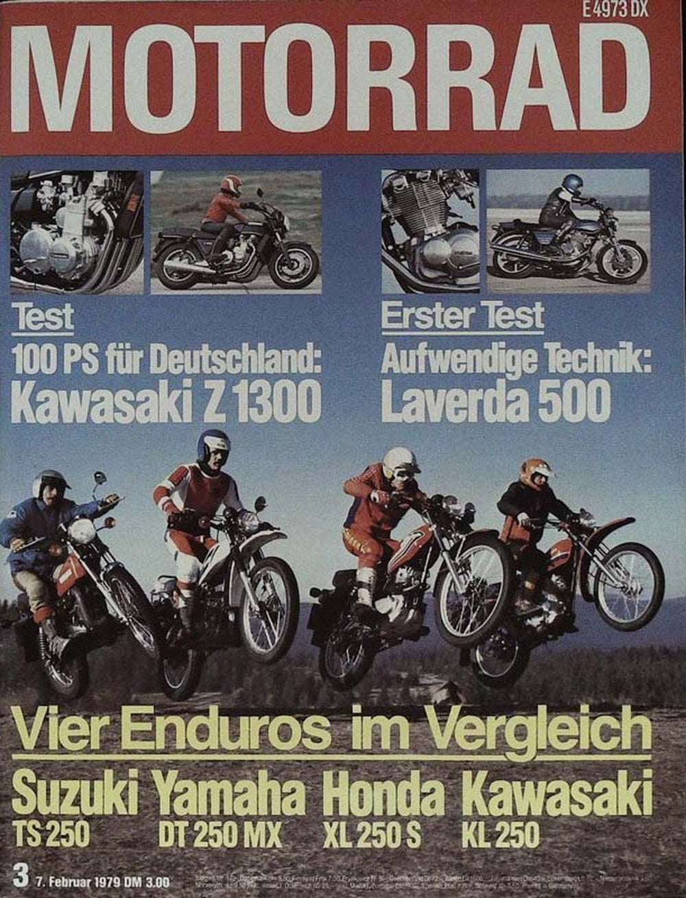 Motorrad Magazin Deutschland 1979-03 Suzuki TS 250 Yamaha DT 250 MX Honda XL 250 S Kawasaki KL 250 Kawasaki Z 1300